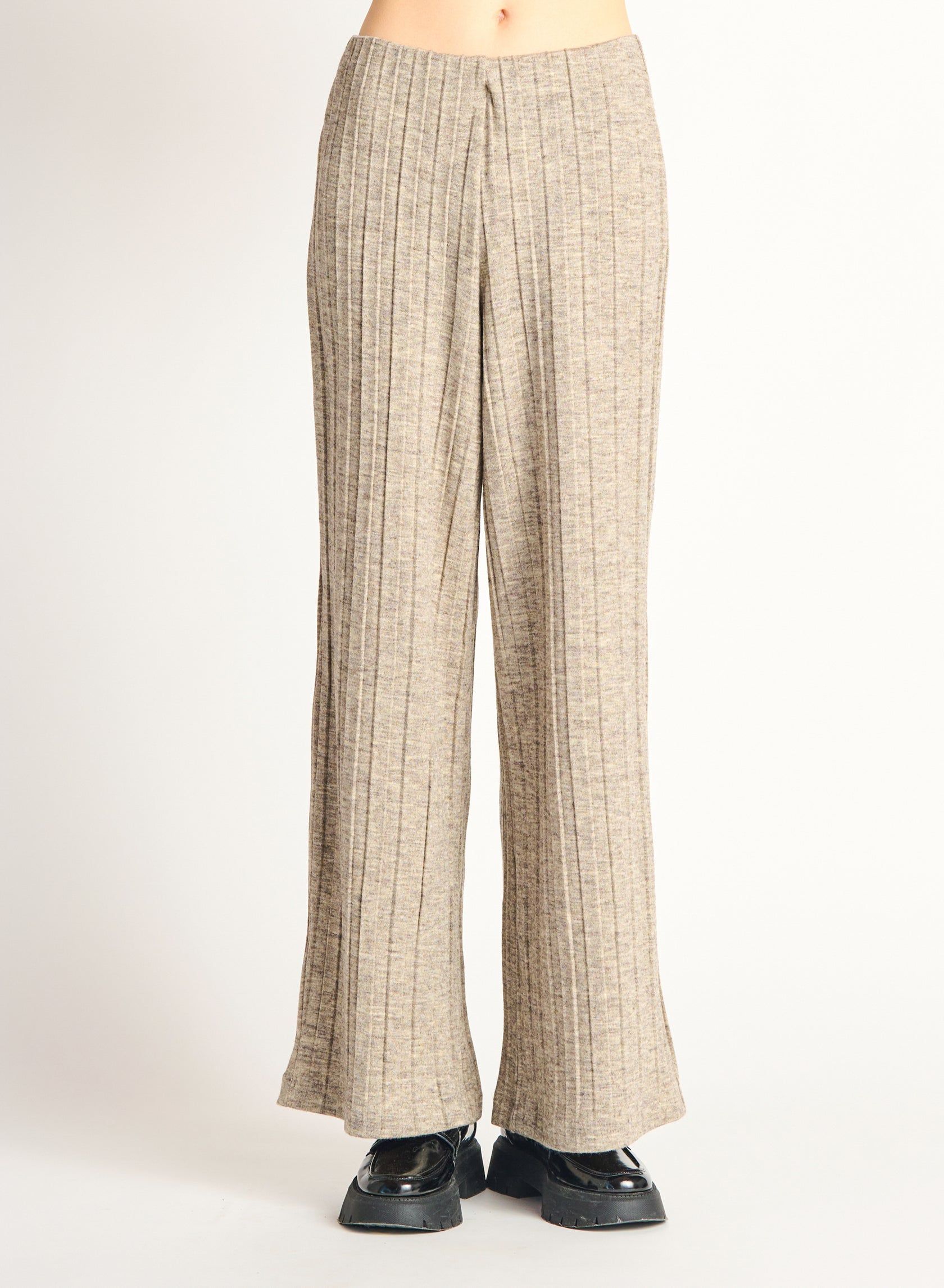 Wide Ribbed Knit Pant - Dex sold by Uforia Muse