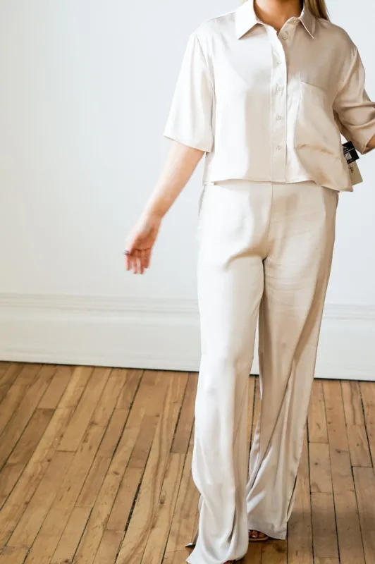 Satin S/S Shirt- RD Style sold by Uforia Muse