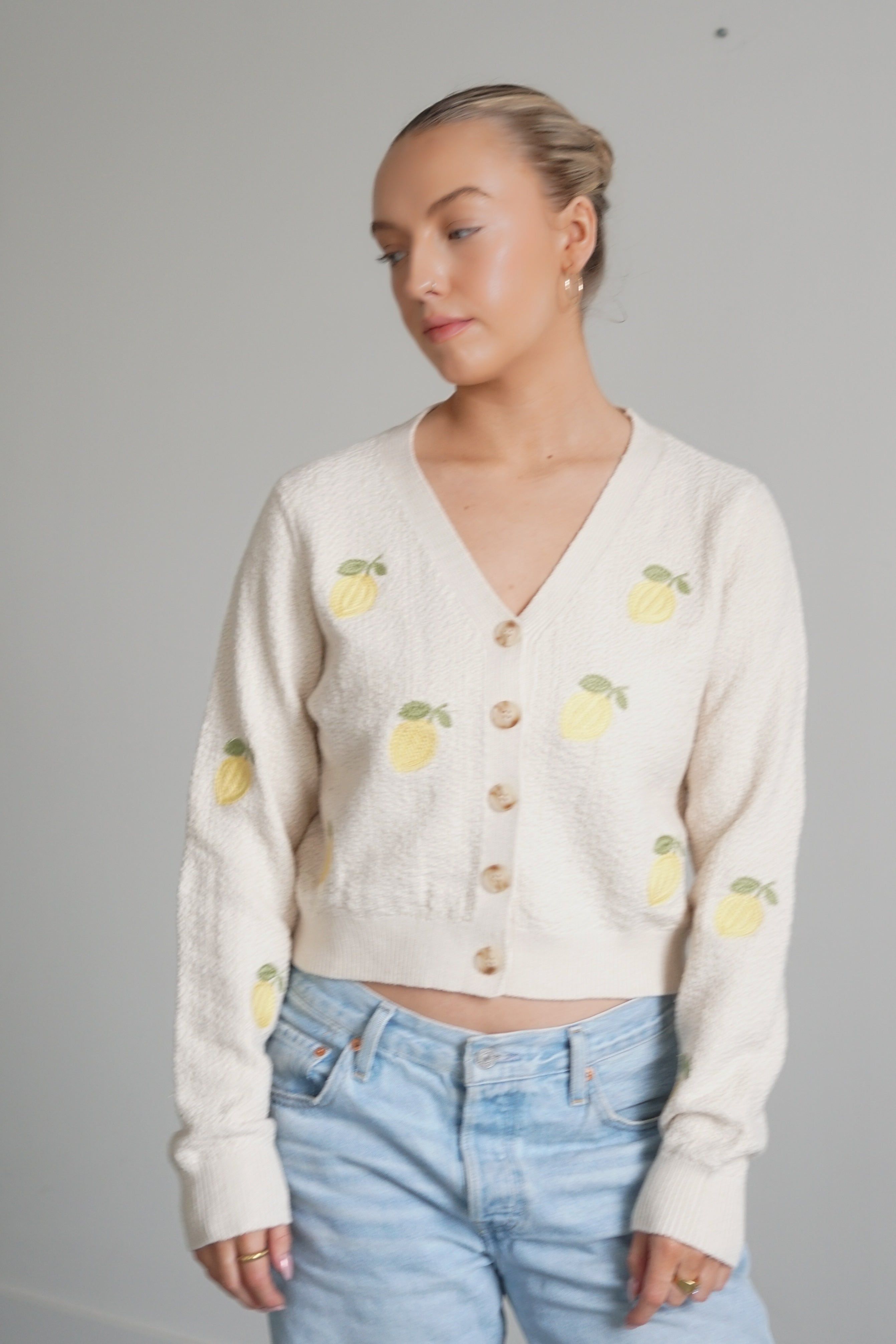 Esme Lemon Cardi- Sadie & Sage sold by Uforia Muse