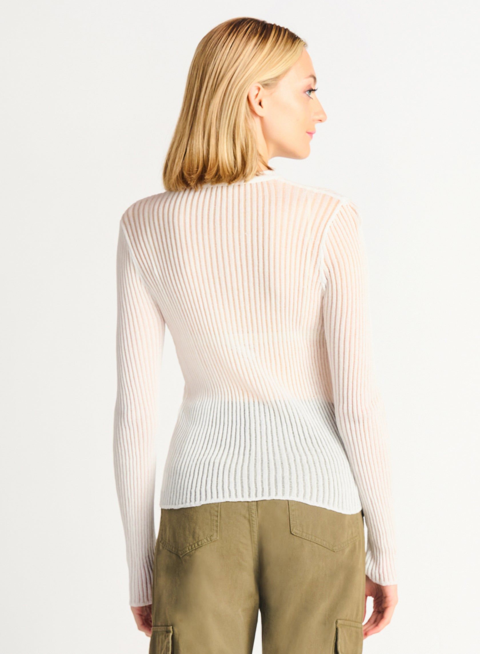 Mesh Ribbed Knit Top- Dex sold by Uforia Muse product image thumbnail 4