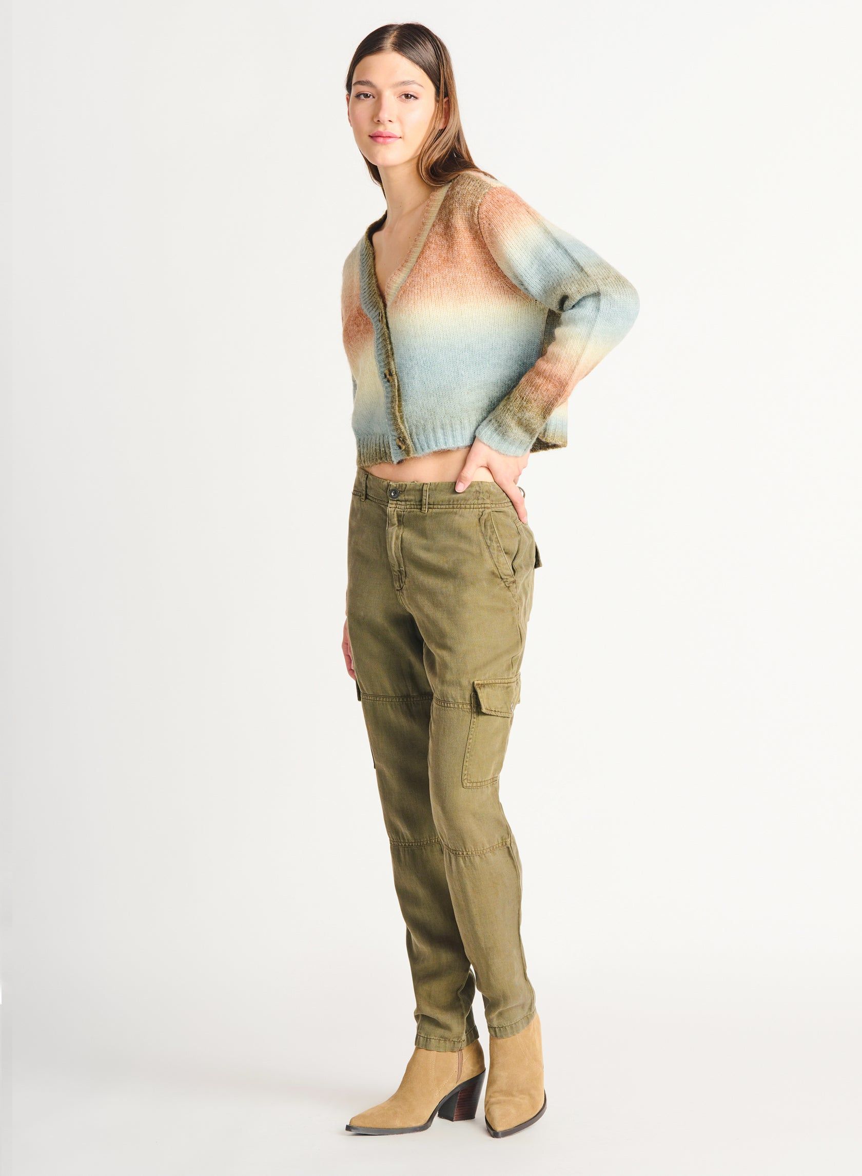 Tencel Straight Cargo Pant-Dex sold by Uforia Muse product image thumbnail 3