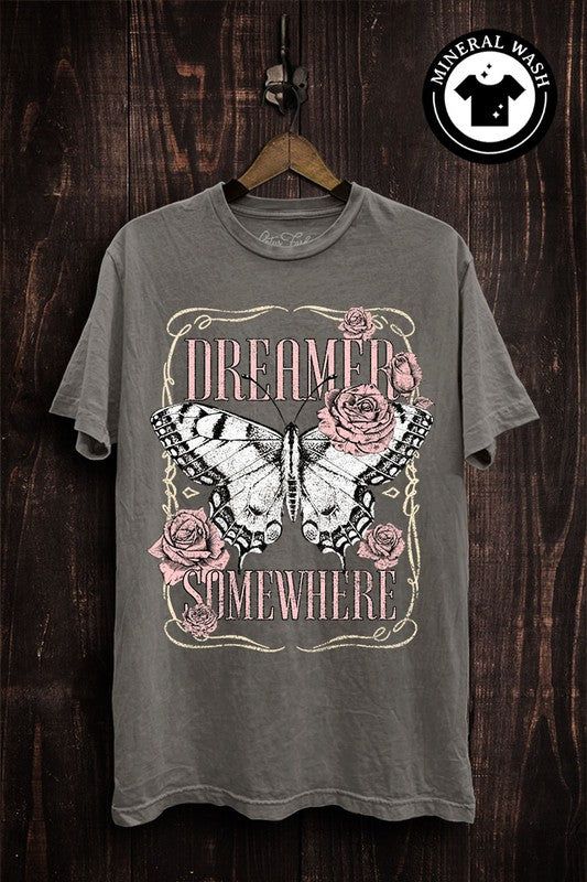 Dreamer Butterfly Graphic T-Shirt sold by Uforia Muse