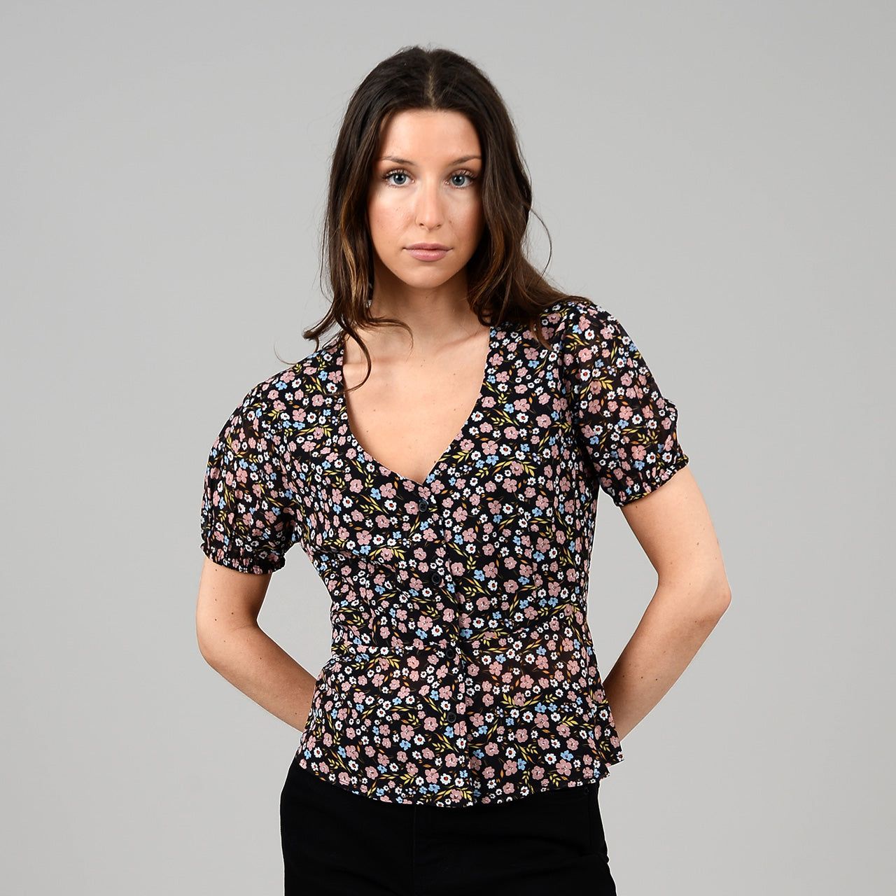 Rina Flower Print Top-Rd Style sold by Uforia Muse product image thumbnail 2