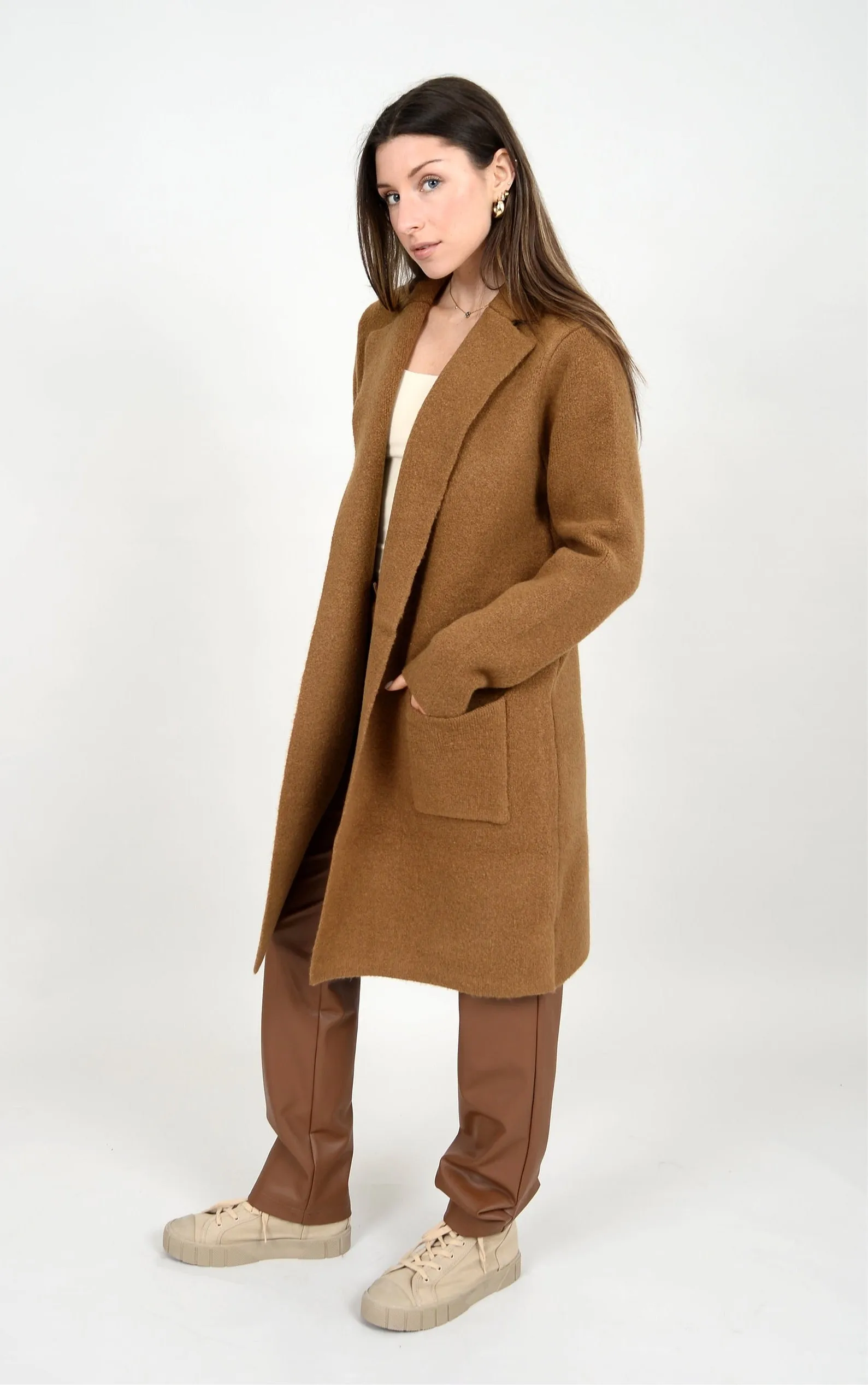 Michelle Notch Collar Coatigan- Rd Style sold by Uforia Muse product image thumbnail 5