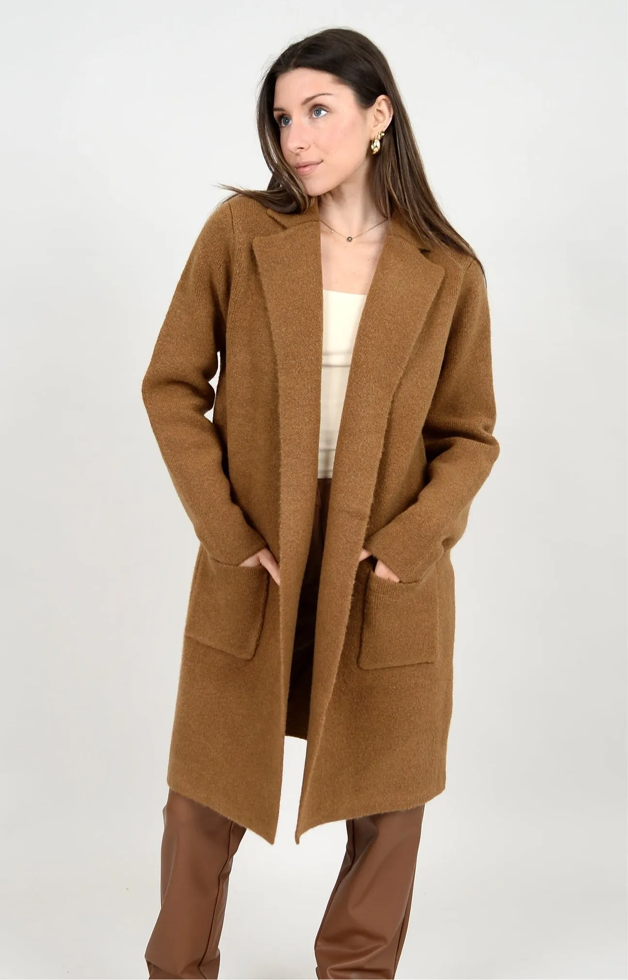 Michelle Notch Collar Coatigan- Rd Style sold by Uforia Muse product image thumbnail 4