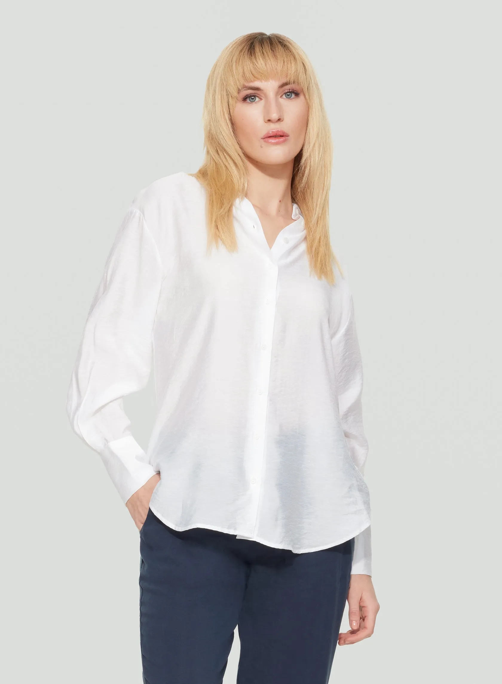 Classic White Shirt- Black Tape sold by Uforia Muse