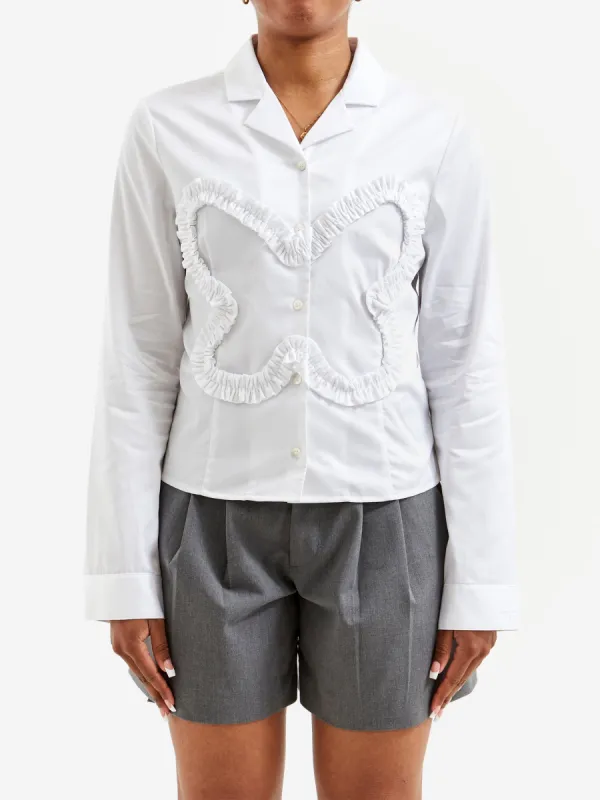 Sandy Liang Papillon Top - White made by Sandy Liang