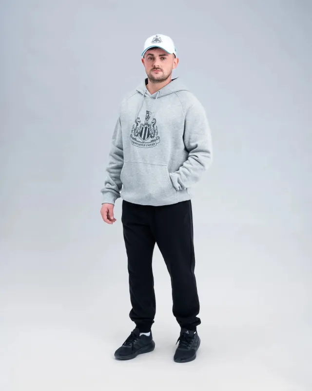 Newcastle United Men's Grey Marl Raglan Hoodie sold by Newcastle United