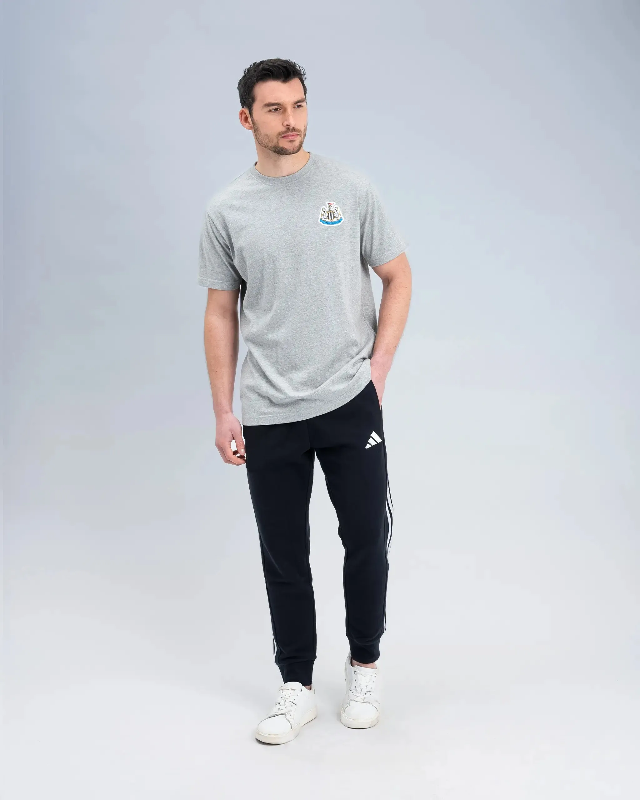 Newcastle United Men's Grey Marl Terrace Crest T-Shirt sold by Newcastle United