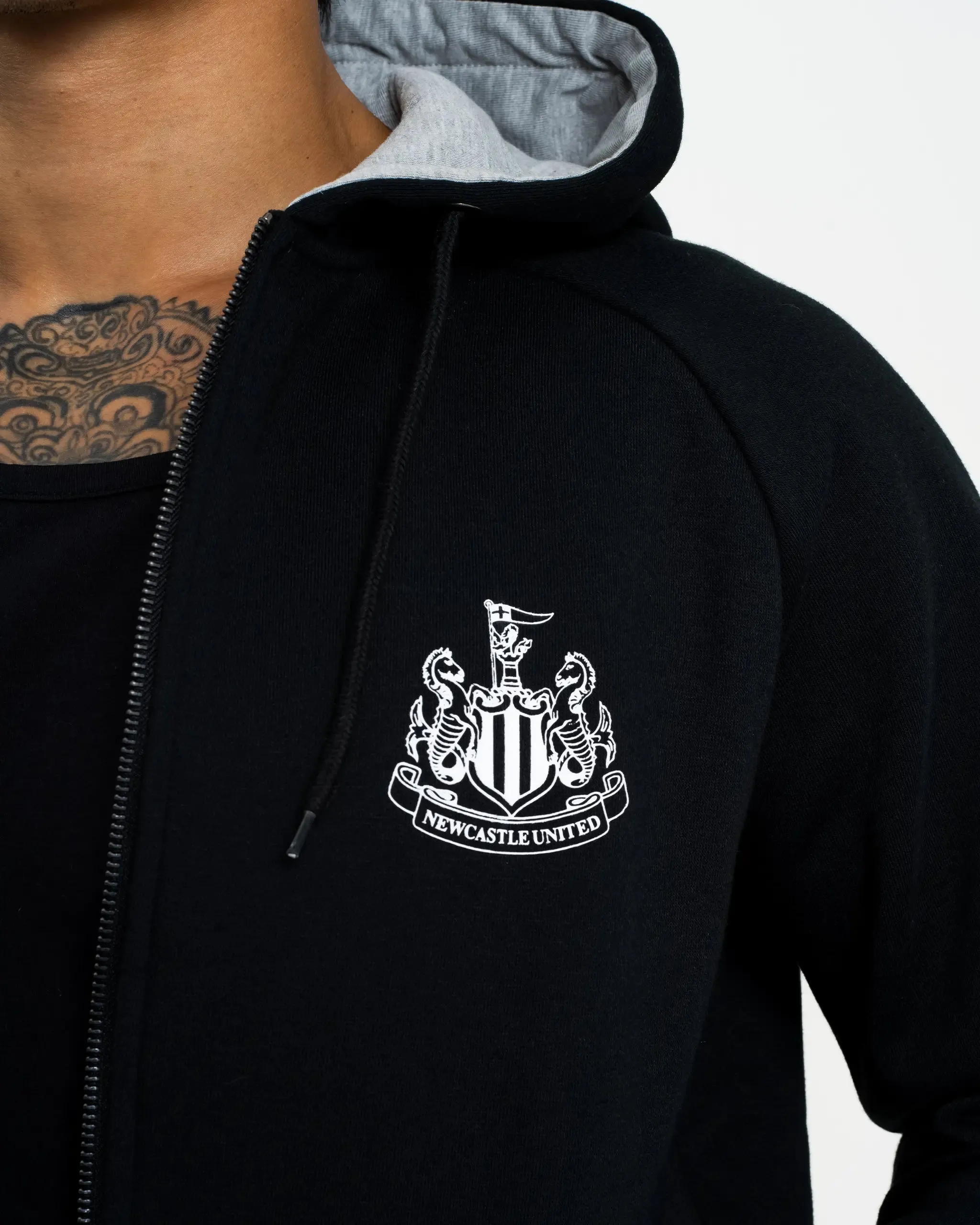 Newcastle United Men's Black Terrace Full Zip Hoodie sold by Newcastle United product image thumbnail 3