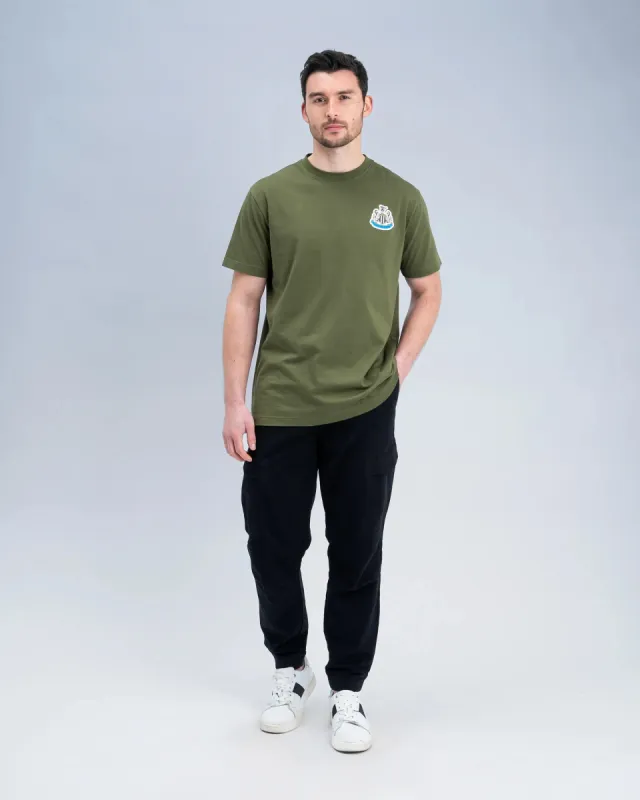 Newcastle United Men's Khaki Terrace Crest T-Shirt sold by Newcastle United