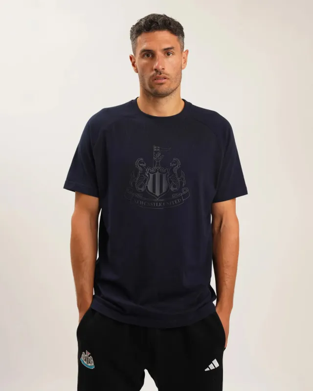Newcastle United Men's Navy Raglan Crest T-Shirt sold by Newcastle United