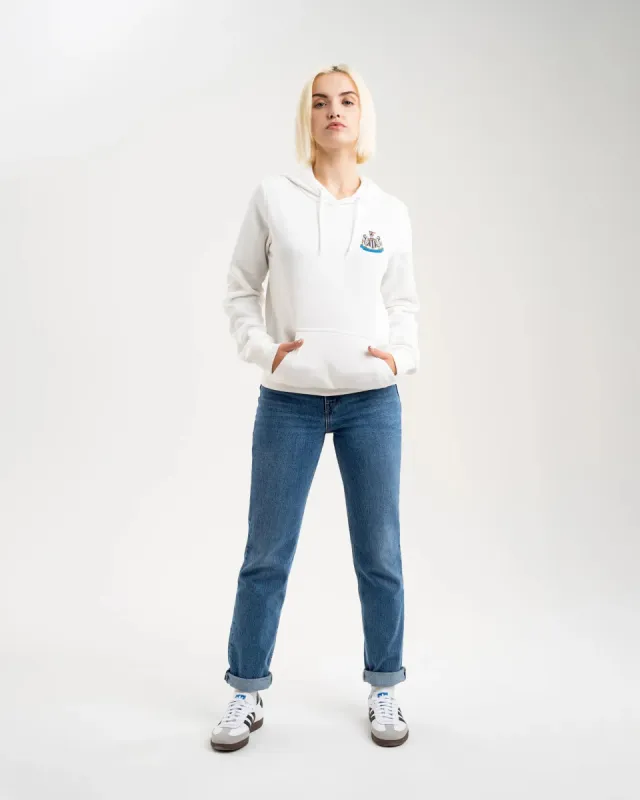 Newcastle United Women's Cream Terrace Crest Hoodie made by Newcastle United