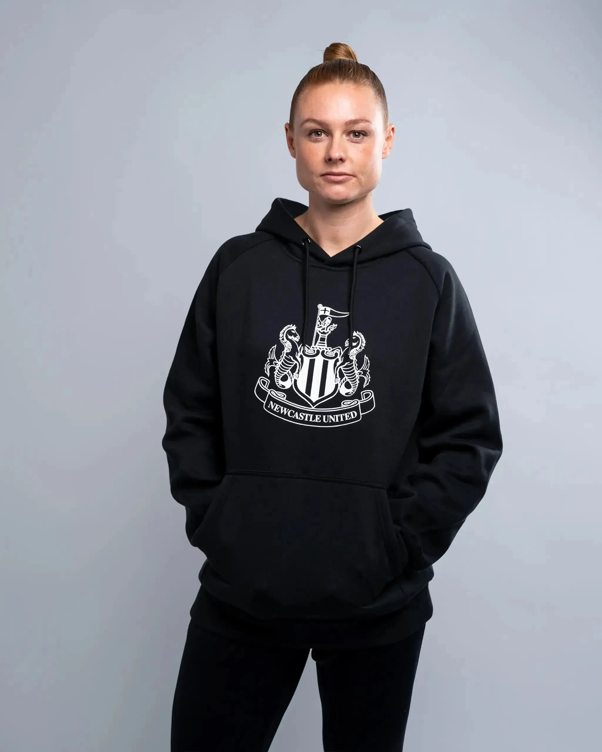 Newcastle United Women's Black Terrace Large Crest Hoodie sold by Newcastle United
