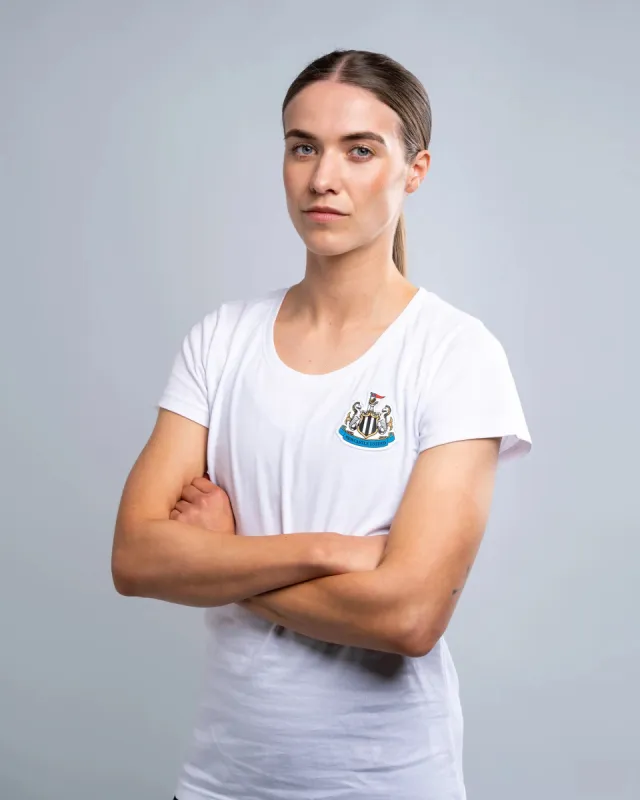 Newcastle United Women's White Terrace Crest T-Shirt sold by Newcastle United