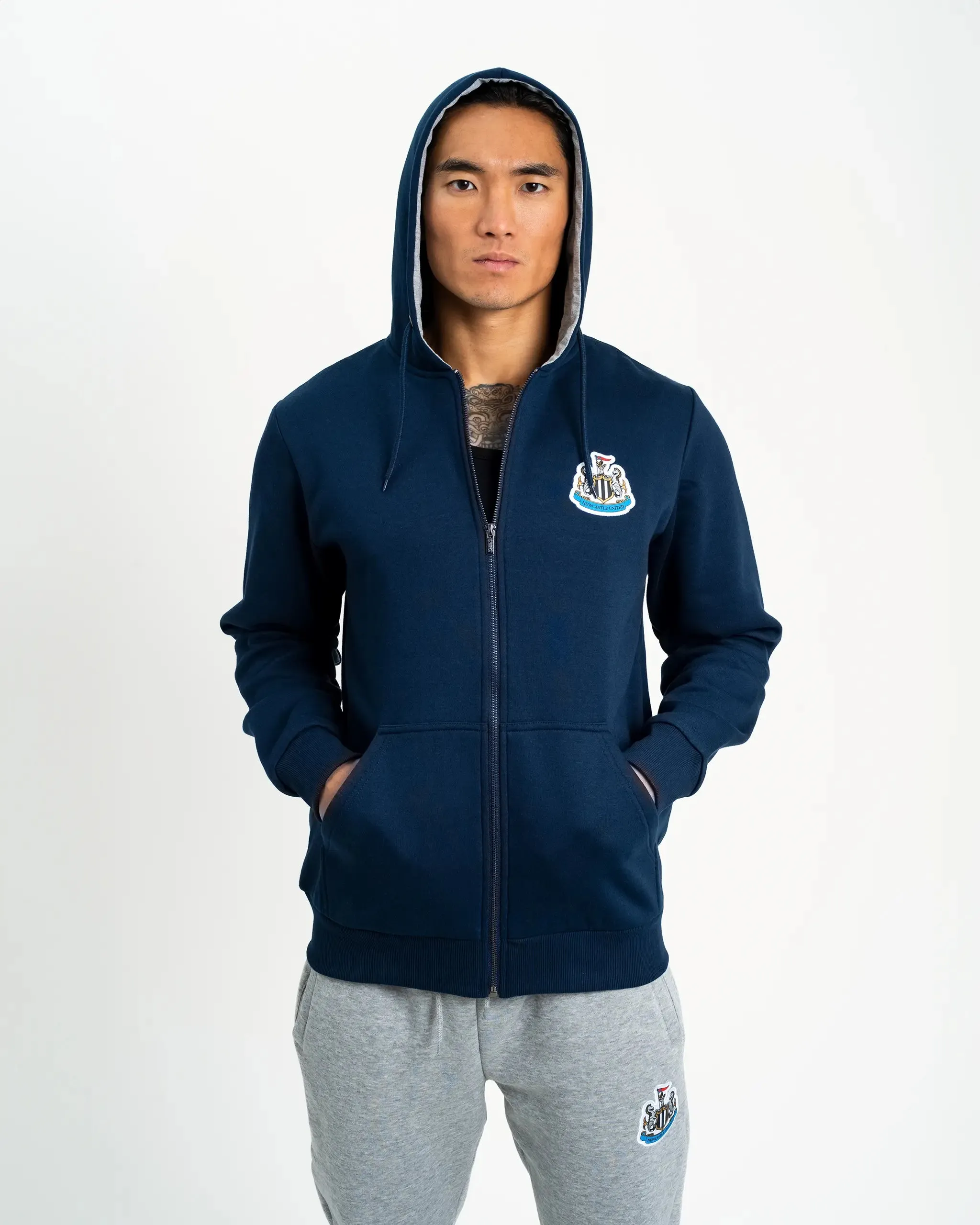Newcastle United Men's Navy Terrace Full Zip Hoodie sold by Newcastle United product image thumbnail 5