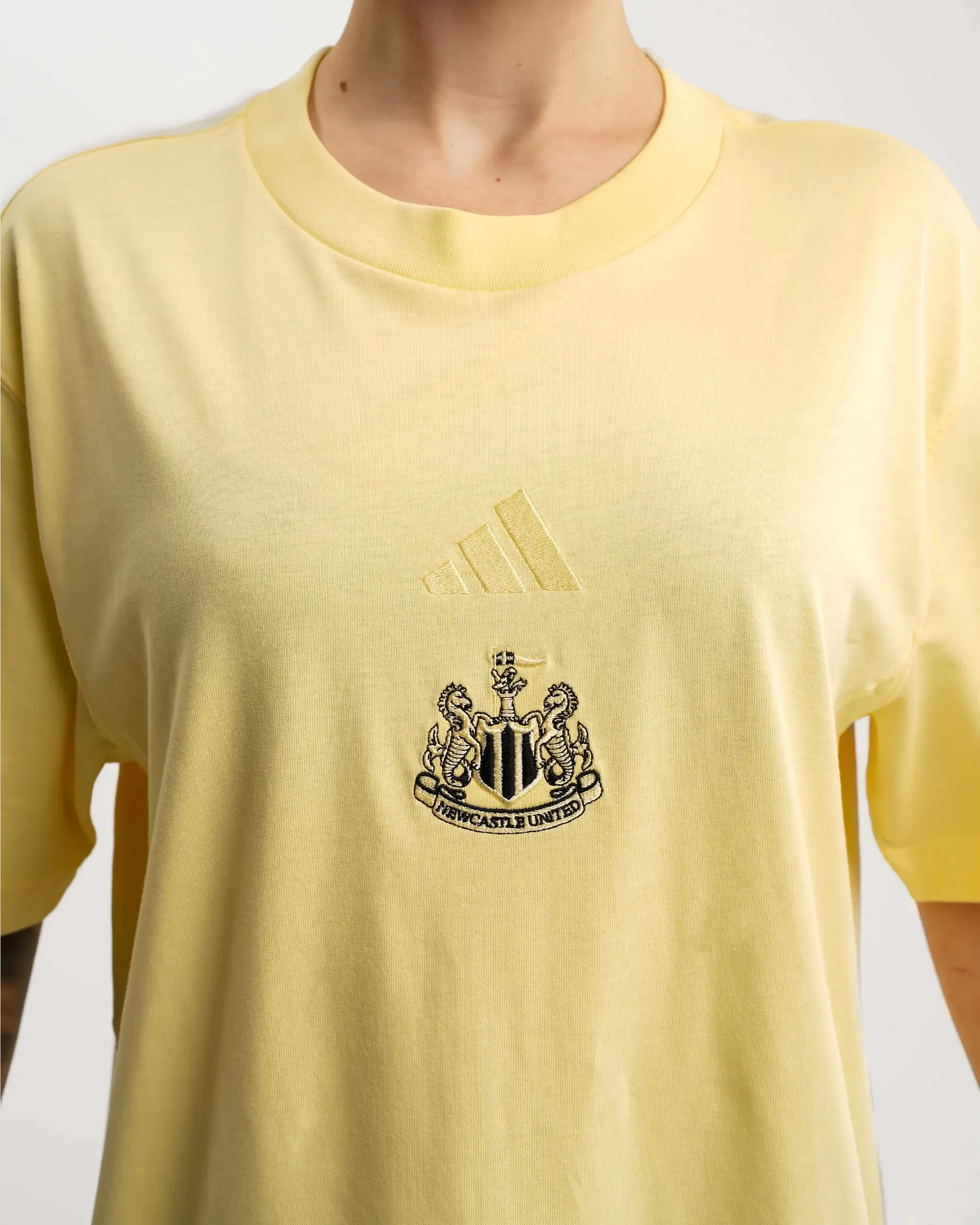 Newcastle United adidas Women's All SZN Yellow Loose Tee sold by Newcastle United product image thumbnail 2