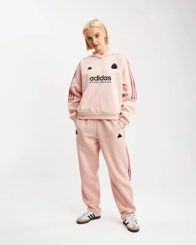 Newcastle United adidas Women's Tiro Cut 3-Stripes Pink Fleece Hoodie sold by Newcastle United