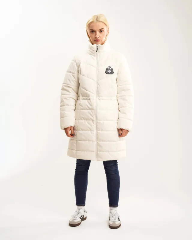 Newcastle United Women's White Longline Jacket sold by Newcastle United
