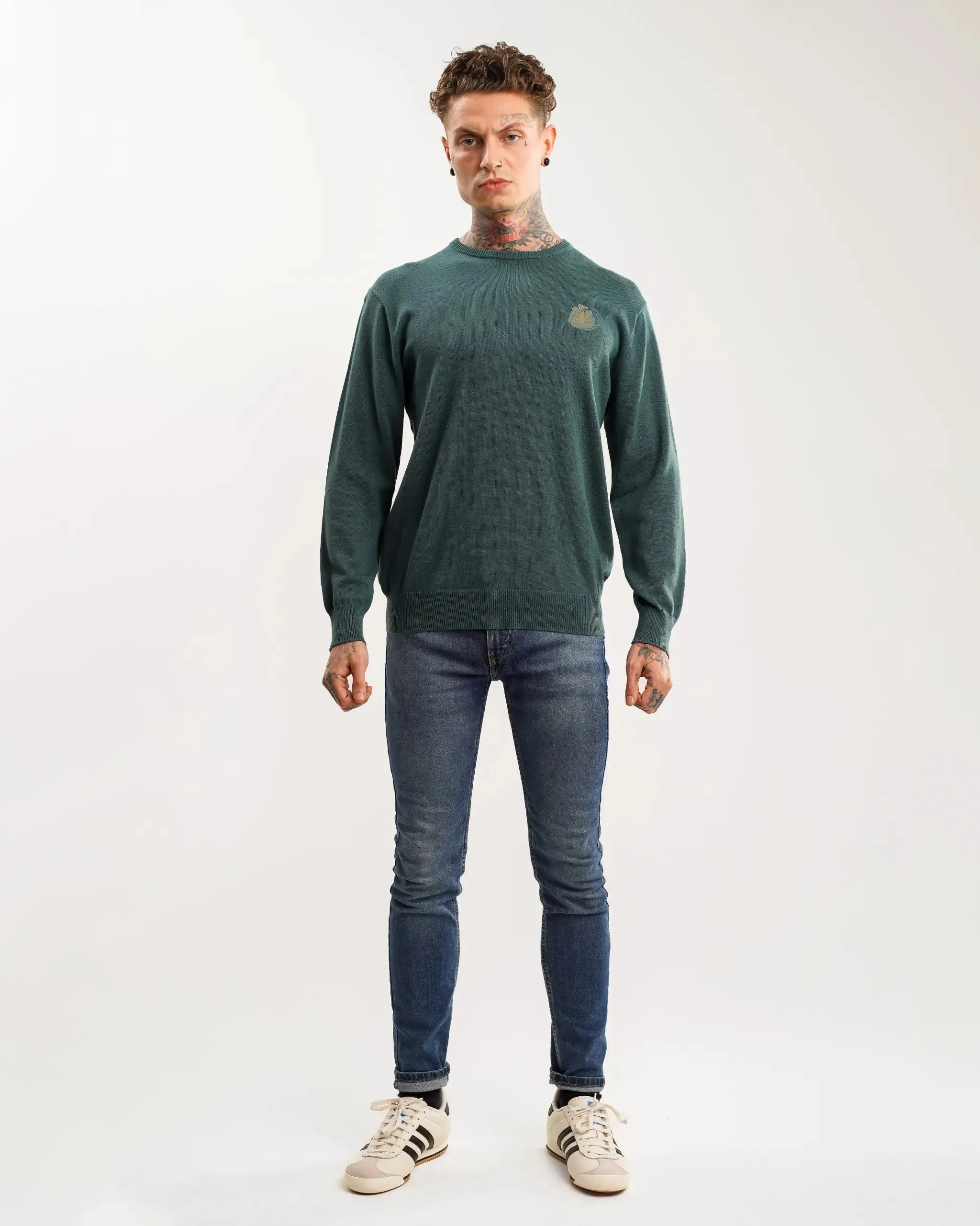 Newcastle United Men's Khaki Crew Neck Knit Sweater sold by Newcastle United