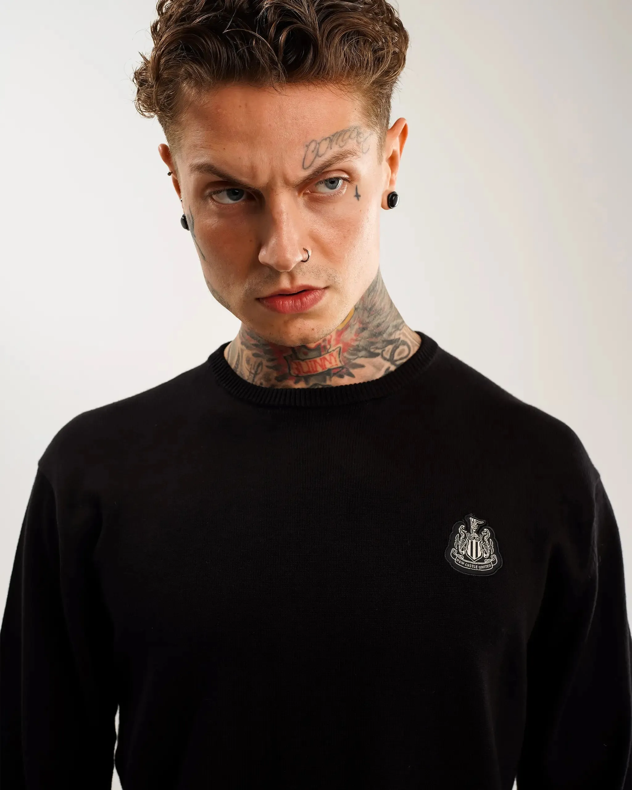 Newcastle United Men's Black Crew Neck Knit Sweater sold by Newcastle United product image thumbnail 4