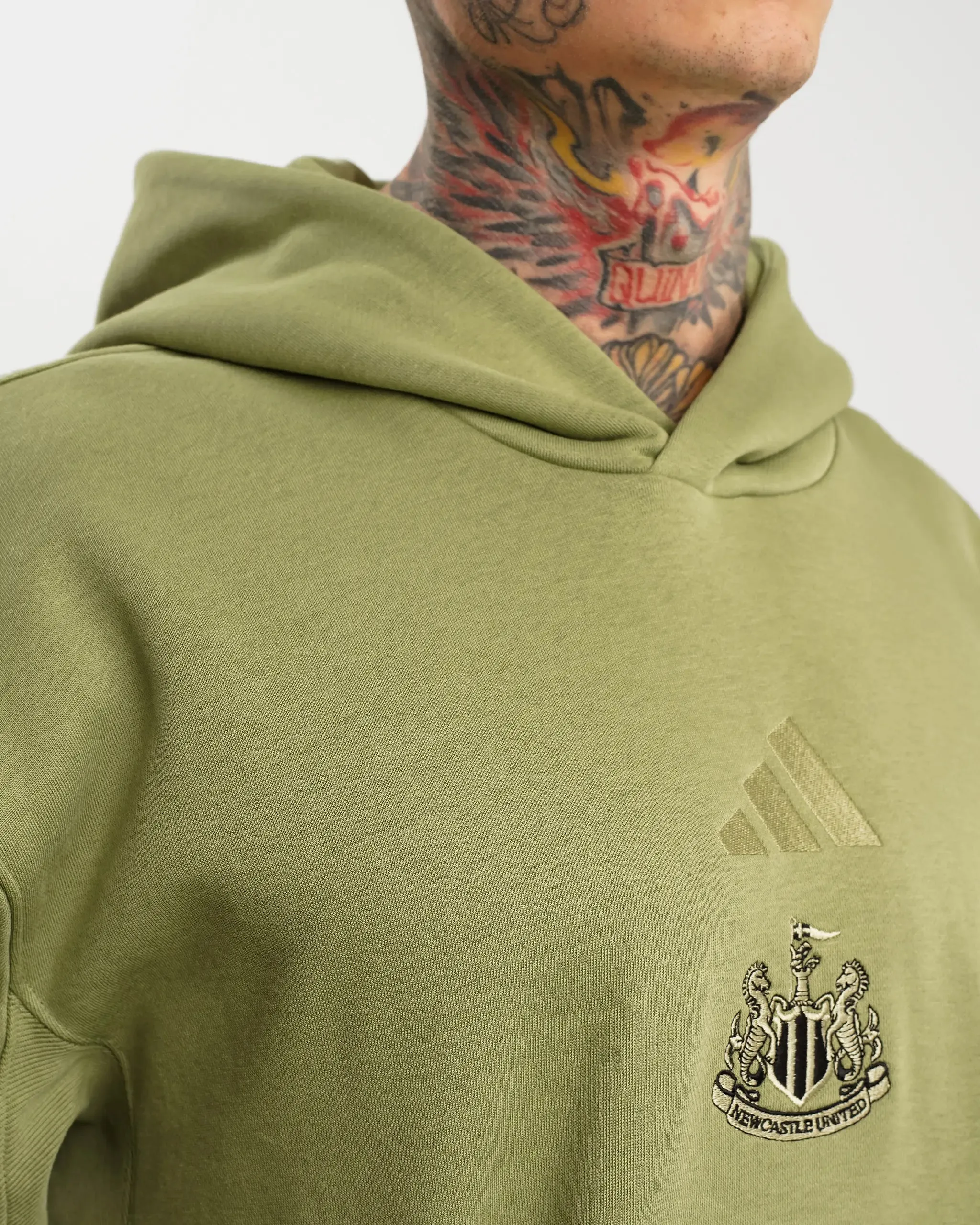 Newcastle United adidas Men's All SZN Green Fleece Hoodie sold by Newcastle United product image thumbnail 3