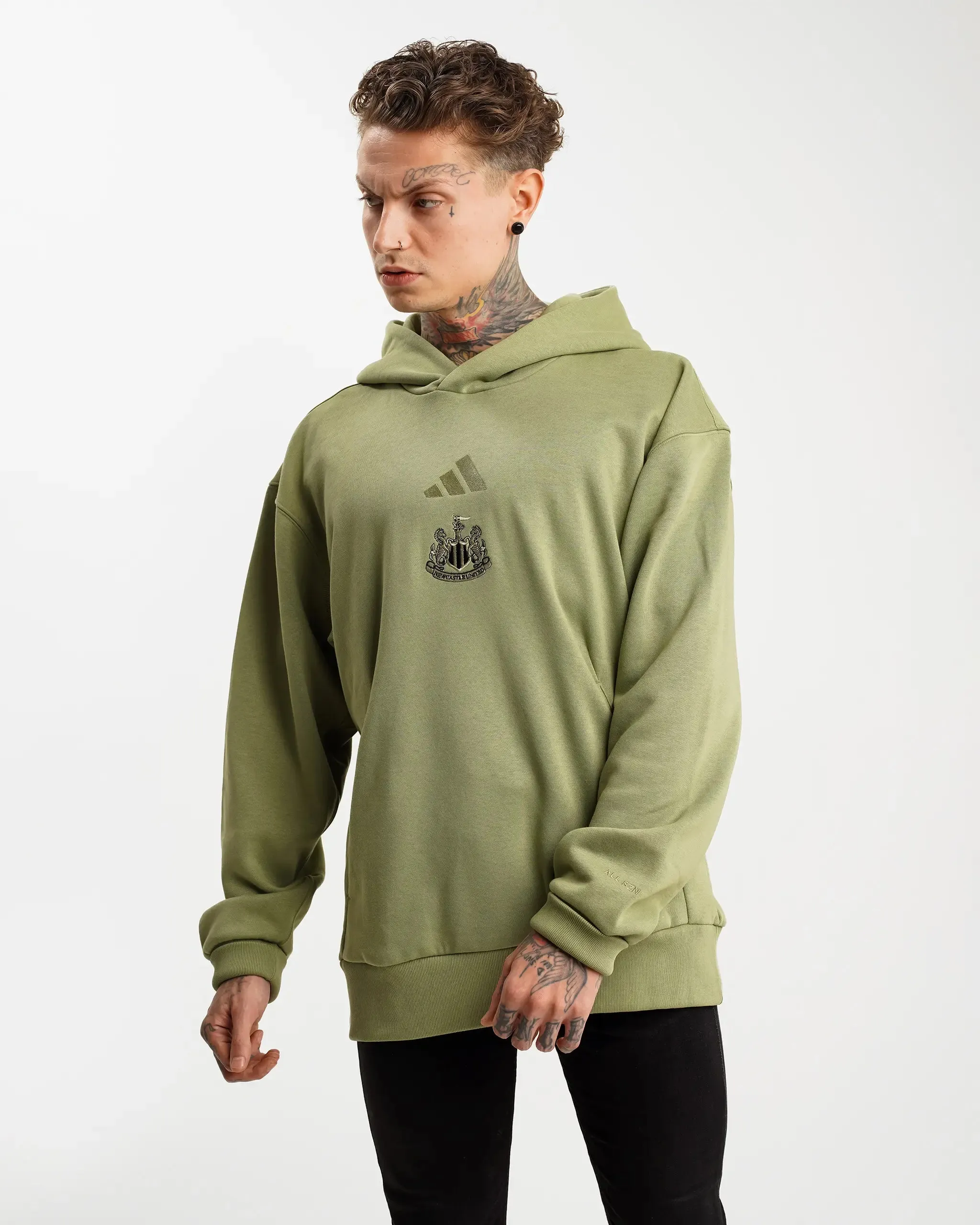 Newcastle United adidas Men's All SZN Green Fleece Hoodie sold by Newcastle United product image thumbnail 2