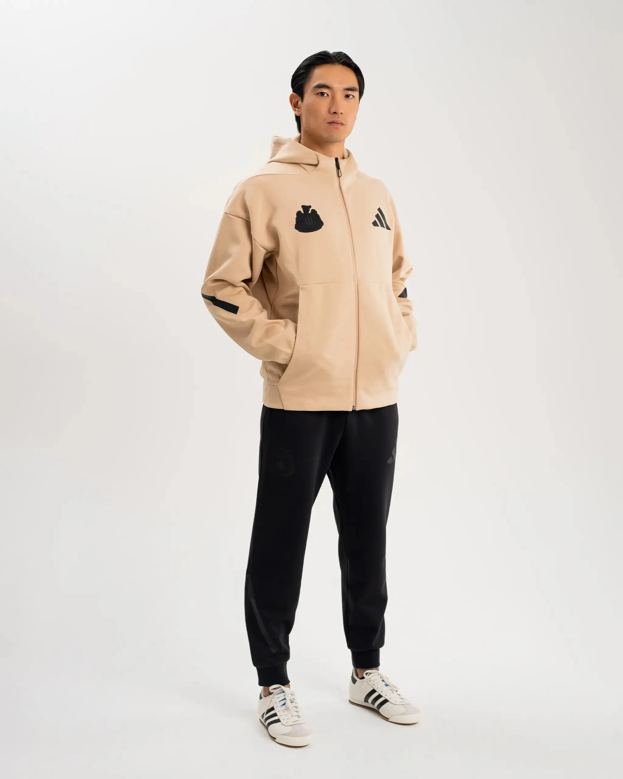 Newcastle United adidas Men's Z.N.E. Beige Full Zip Hoodie sold by Newcastle United