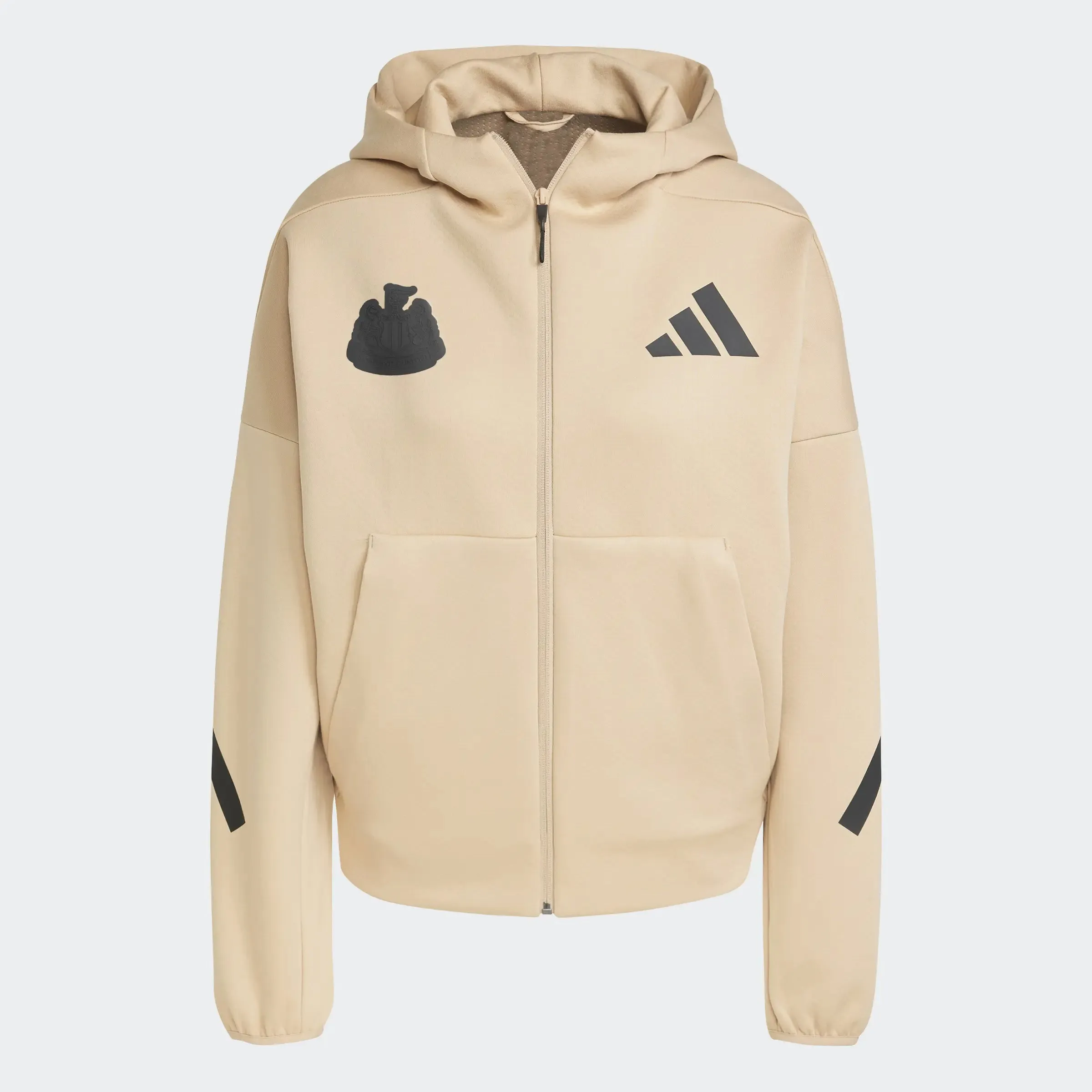 Newcastle United adidas Women's Z.N.E. Beige Full Zip Hoodie sold by Newcastle United product image thumbnail 3
