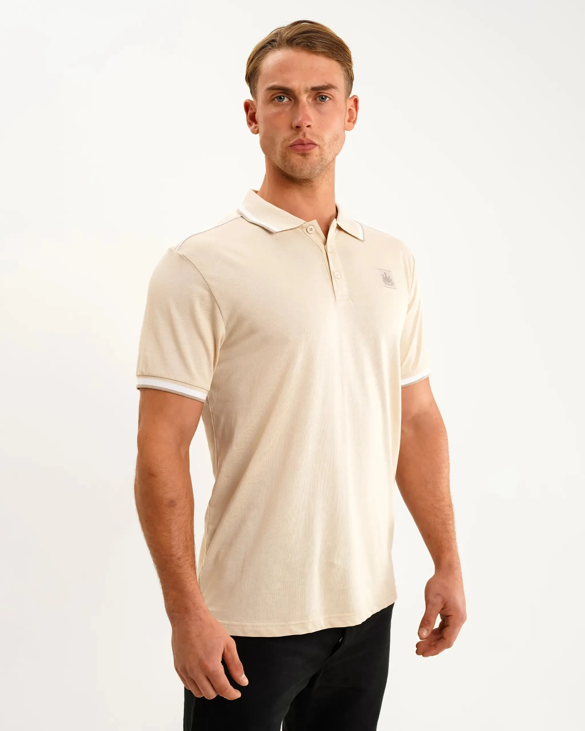 Newcastle United Men's Oat Tipped Polo Shirt sold by Newcastle United product image thumbnail 5