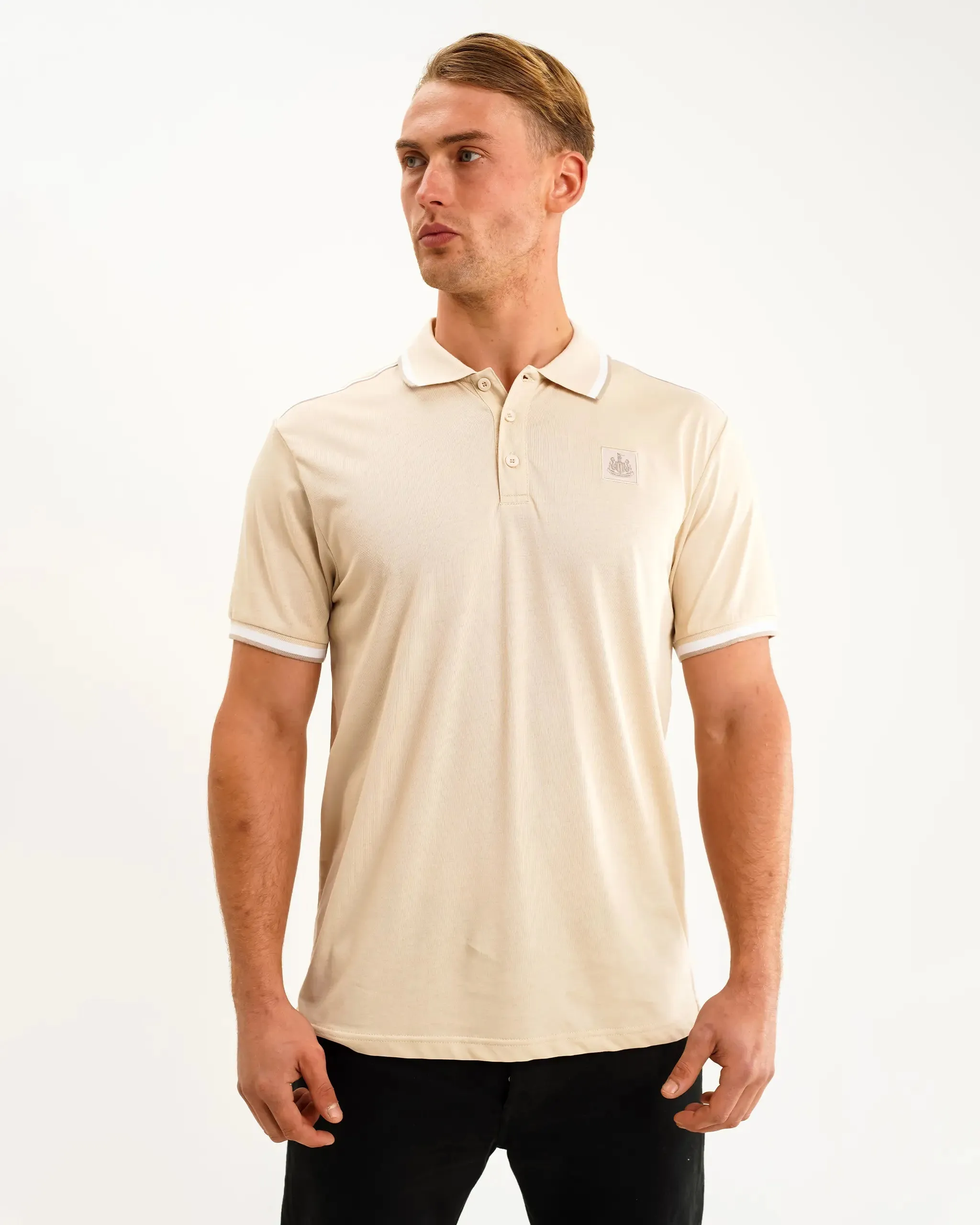 Newcastle United Men's Oat Tipped Polo Shirt sold by Newcastle United product image thumbnail 2