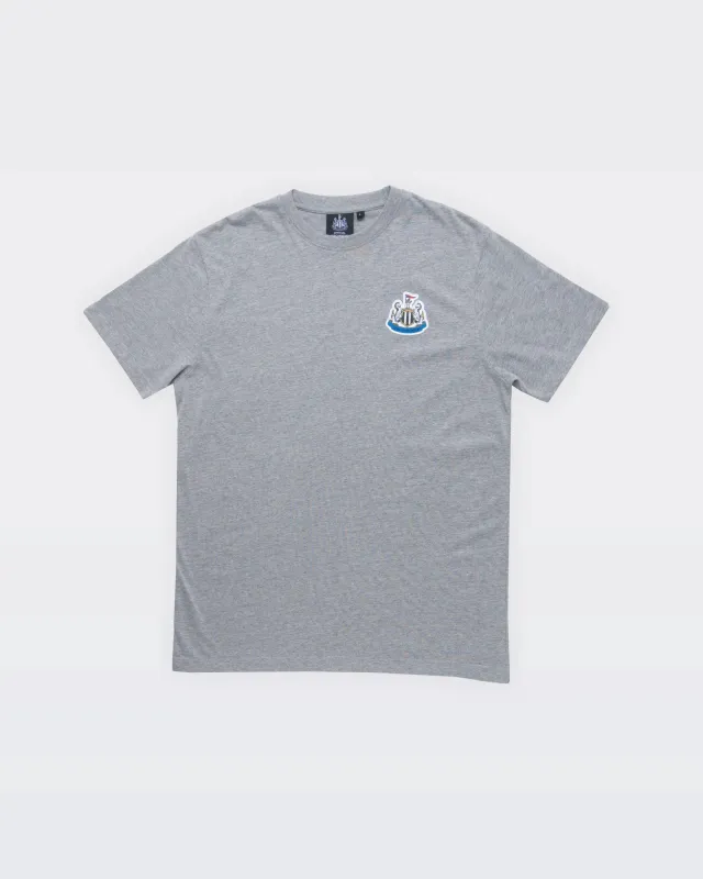 Newcastle United Kids' Grey Marl Terrace Crest T-Shirt sold by Newcastle United