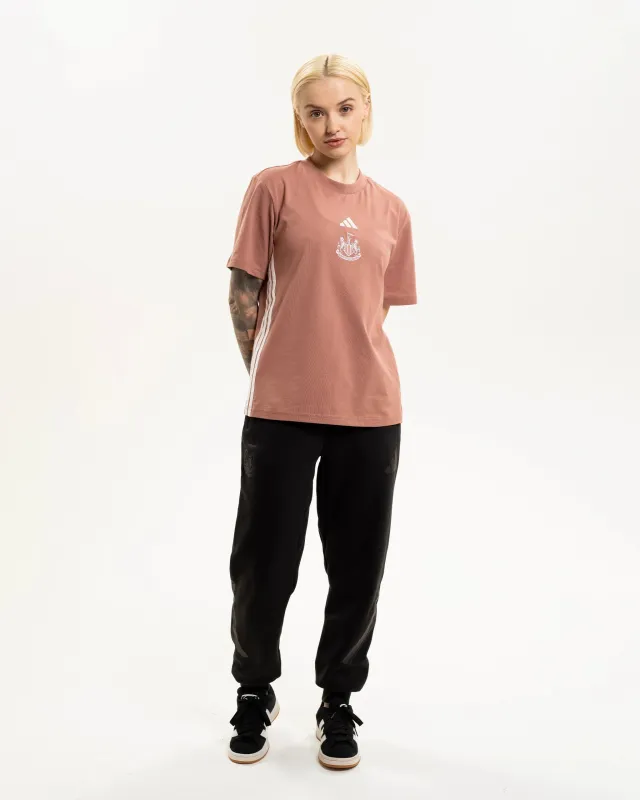 Newcastle United adidas Women's 3-Stripe Warm Clay T-Shirt sold by Newcastle United