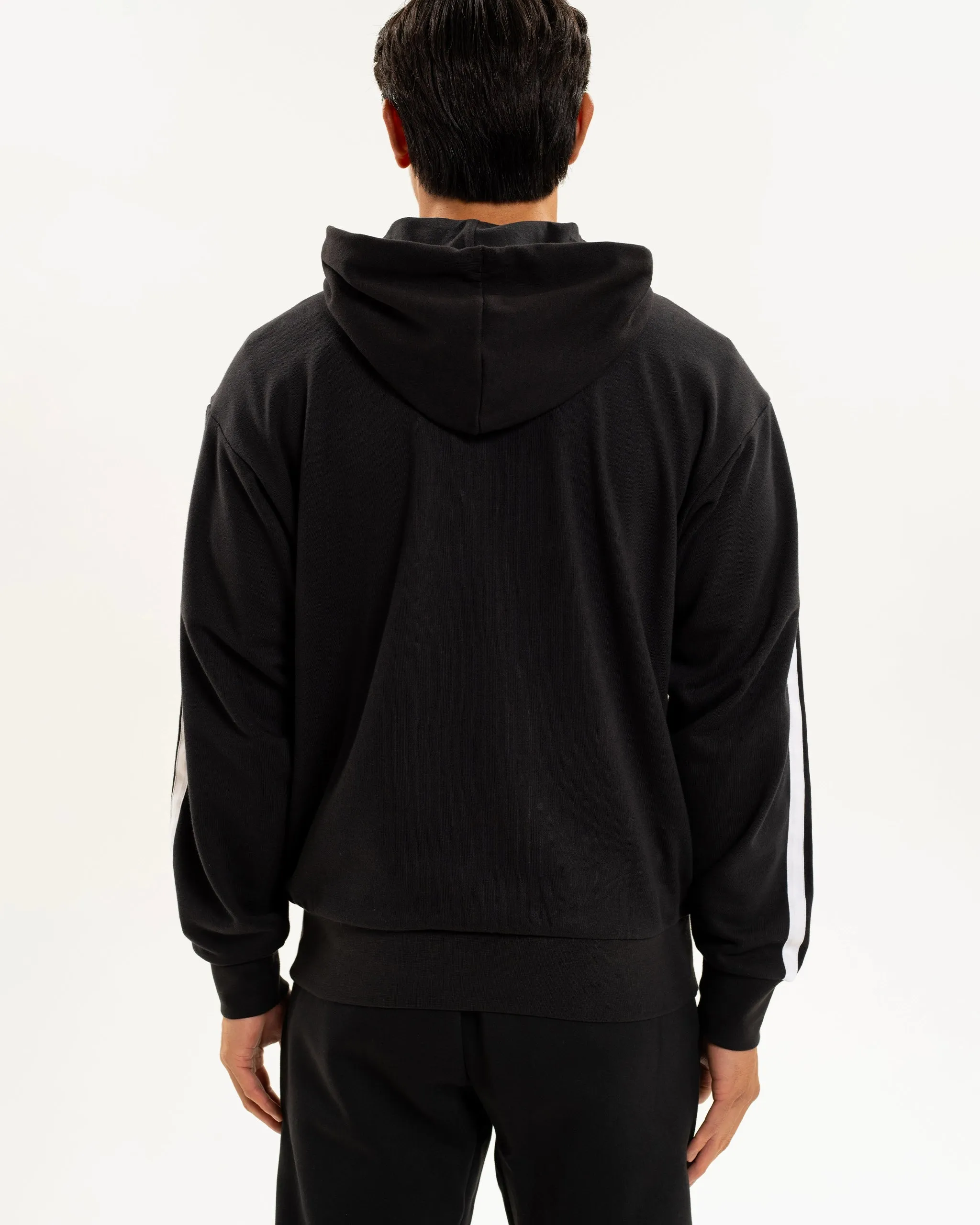 Newcastle United adidas Men's 3-Stripe Black Full Zip Hoodie sold by Newcastle United product image thumbnail 4