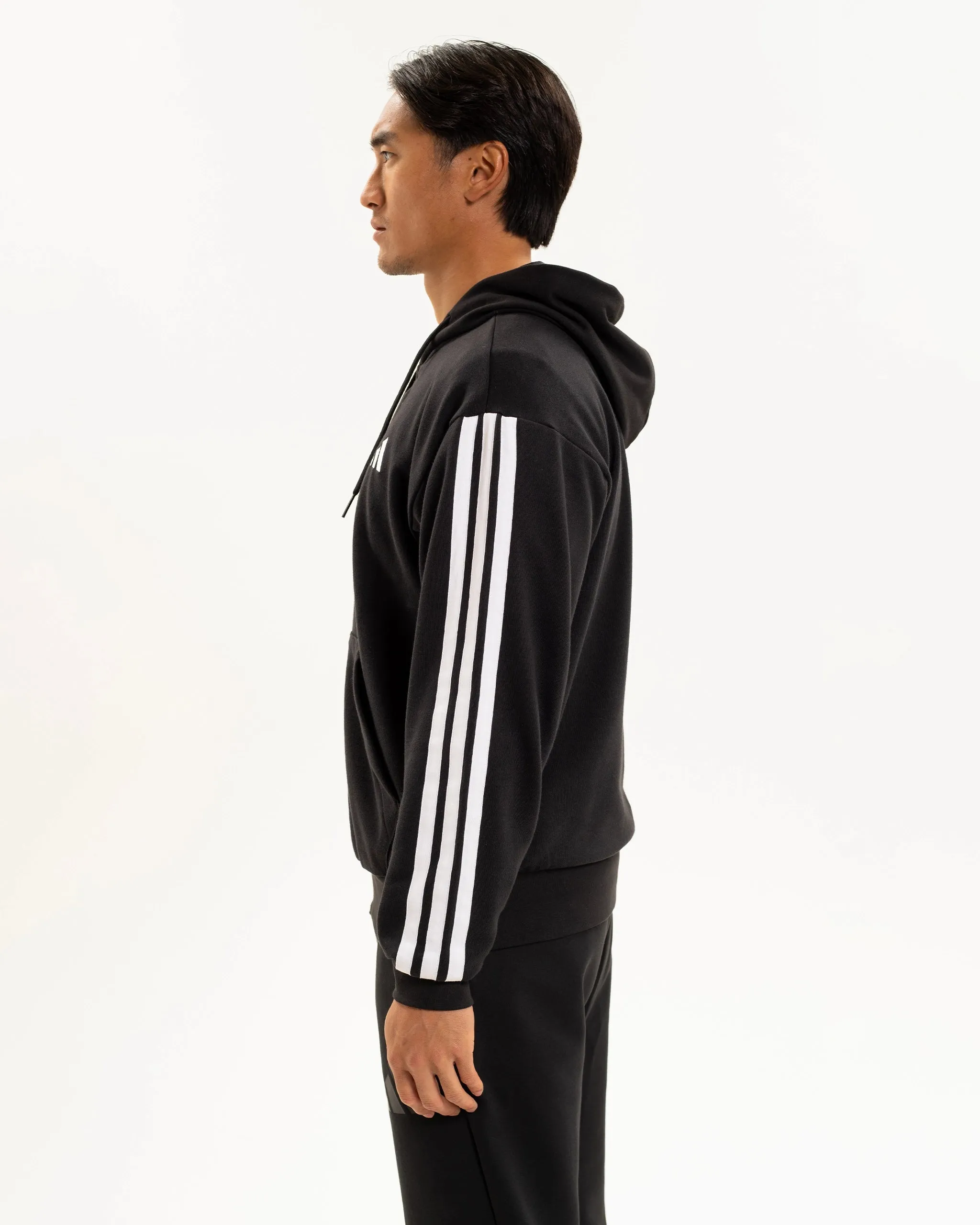 Newcastle United adidas Men's 3-Stripe Black Full Zip Hoodie sold by Newcastle United product image thumbnail 5