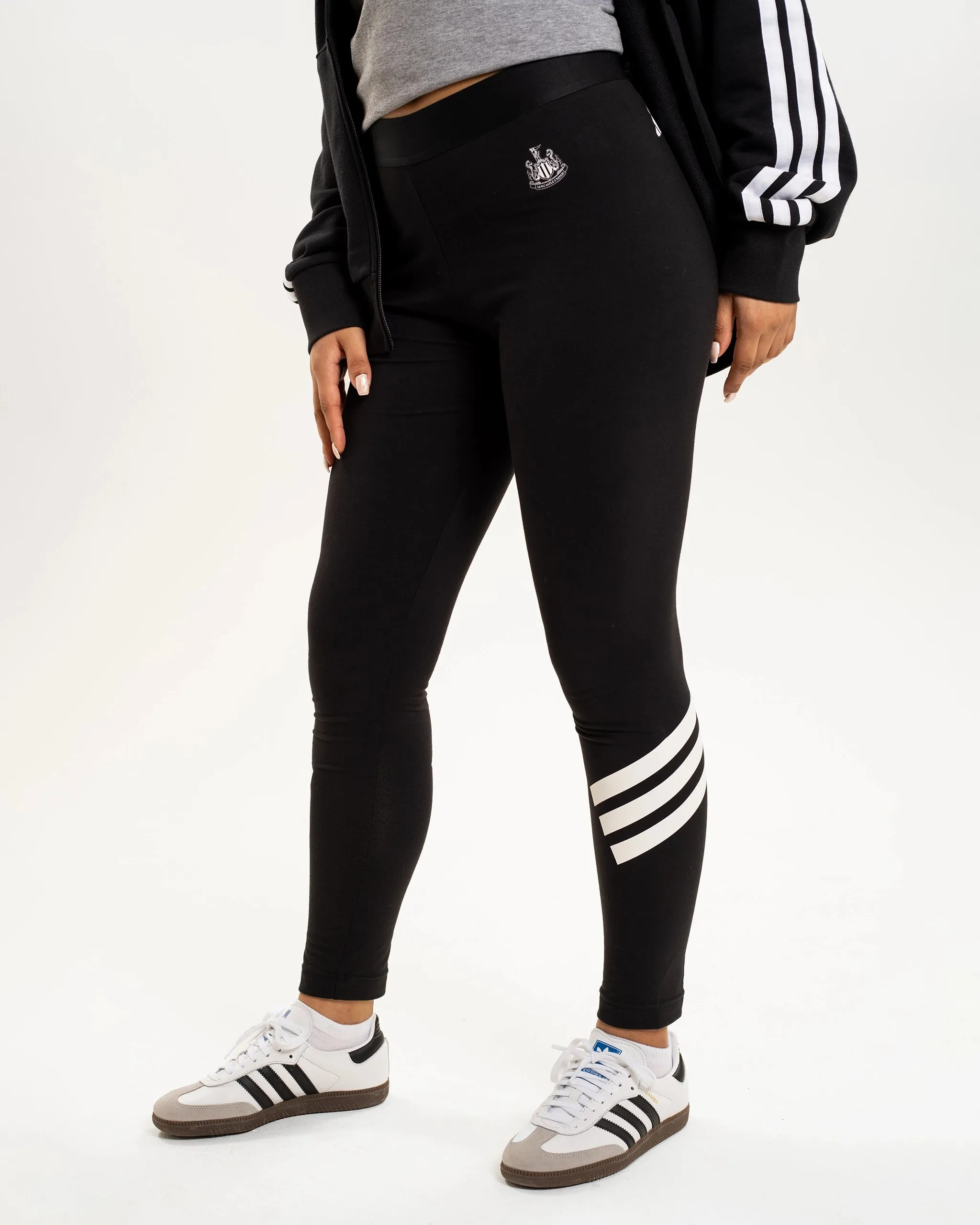 Newcastle United adidas Women's 3-Stripe Black Leggings sold by Newcastle United