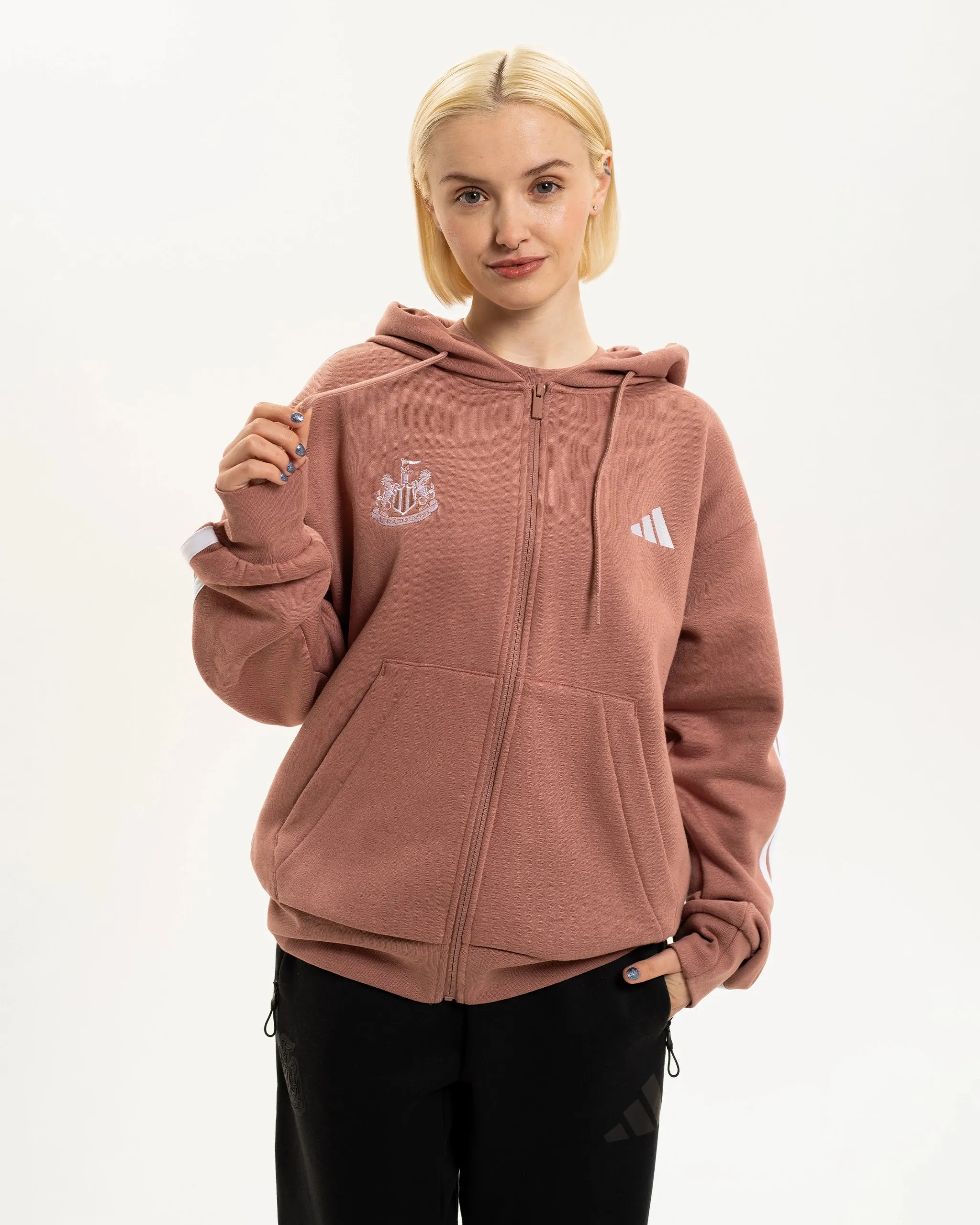 Newcastle United adidas Women's Warm Clay Full Zip Hoodie sold by Newcastle United product image thumbnail 2