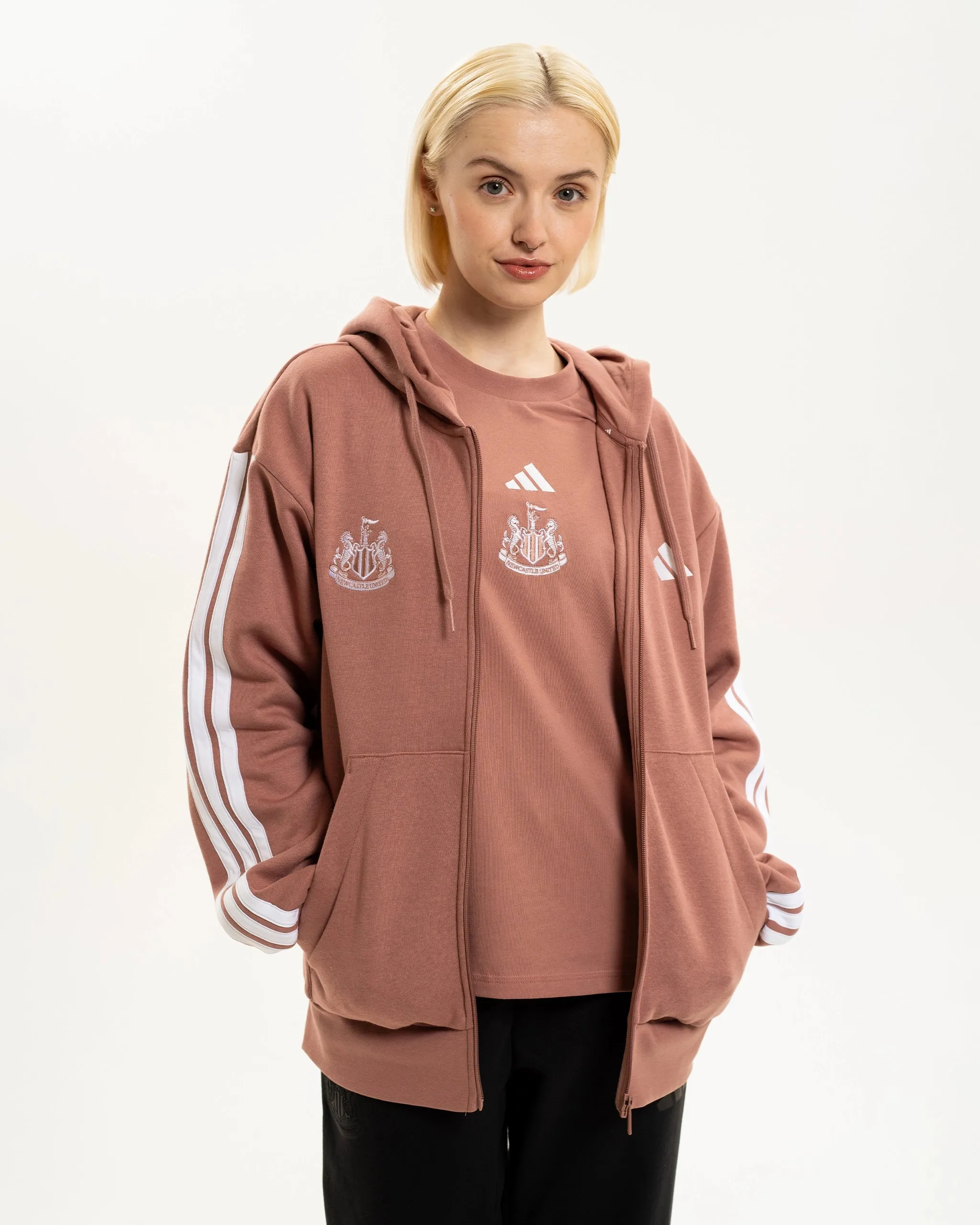 Newcastle United adidas Women's Warm Clay Full Zip Hoodie sold by Newcastle United product image thumbnail 3