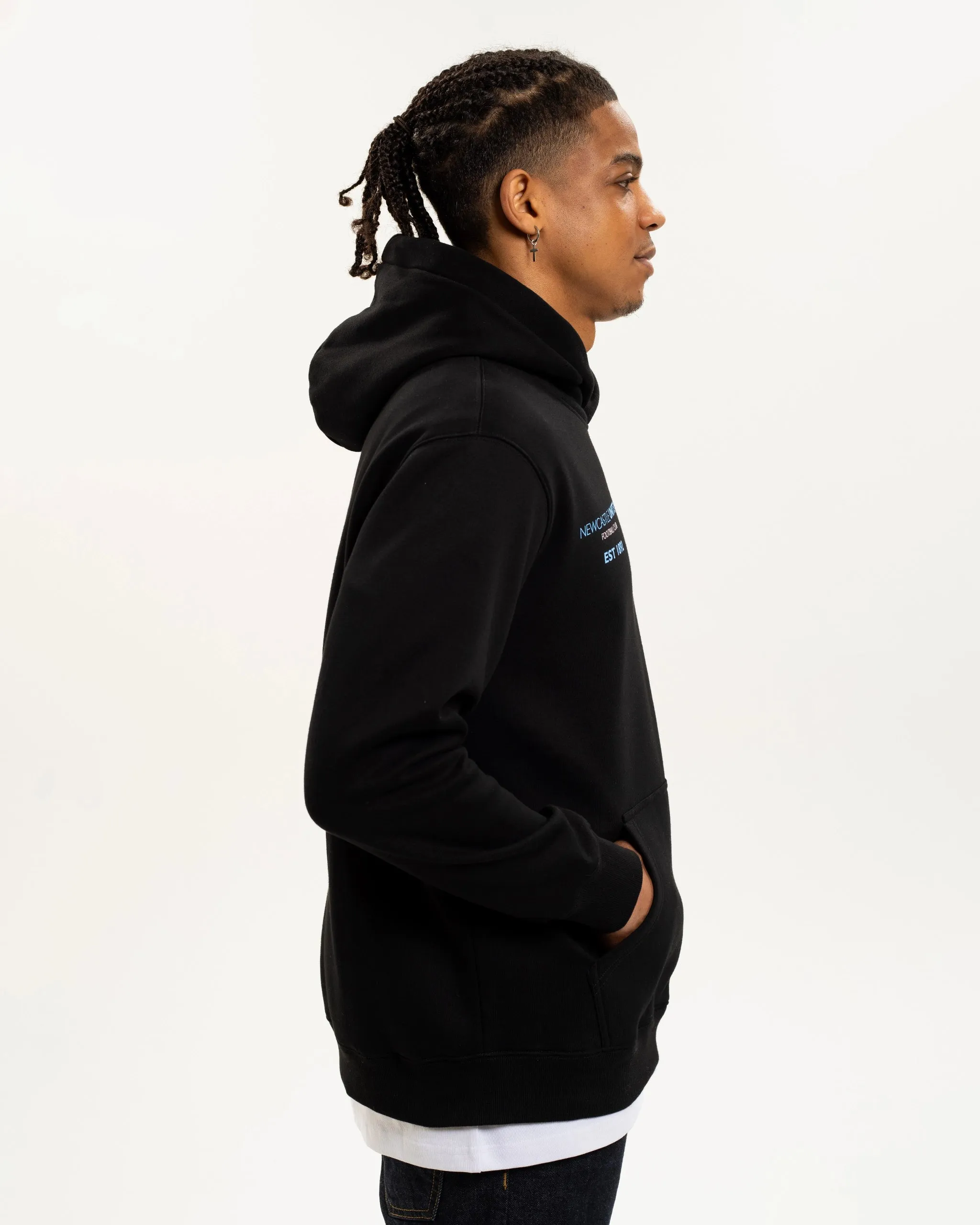 Newcastle United NUFC Retro Crest Black Men's Hoodie sold by Newcastle United product image thumbnail 4