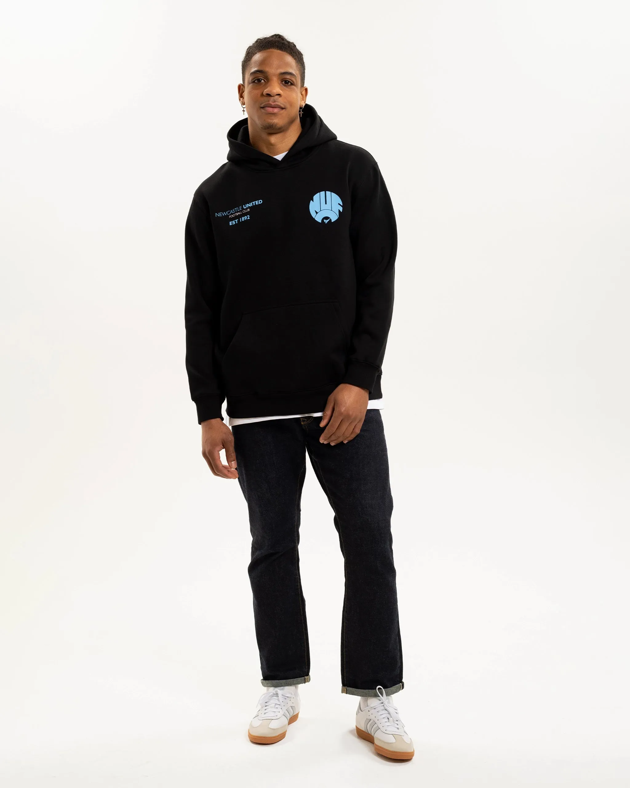Newcastle United NUFC Retro Crest Black Men's Hoodie sold by Newcastle United