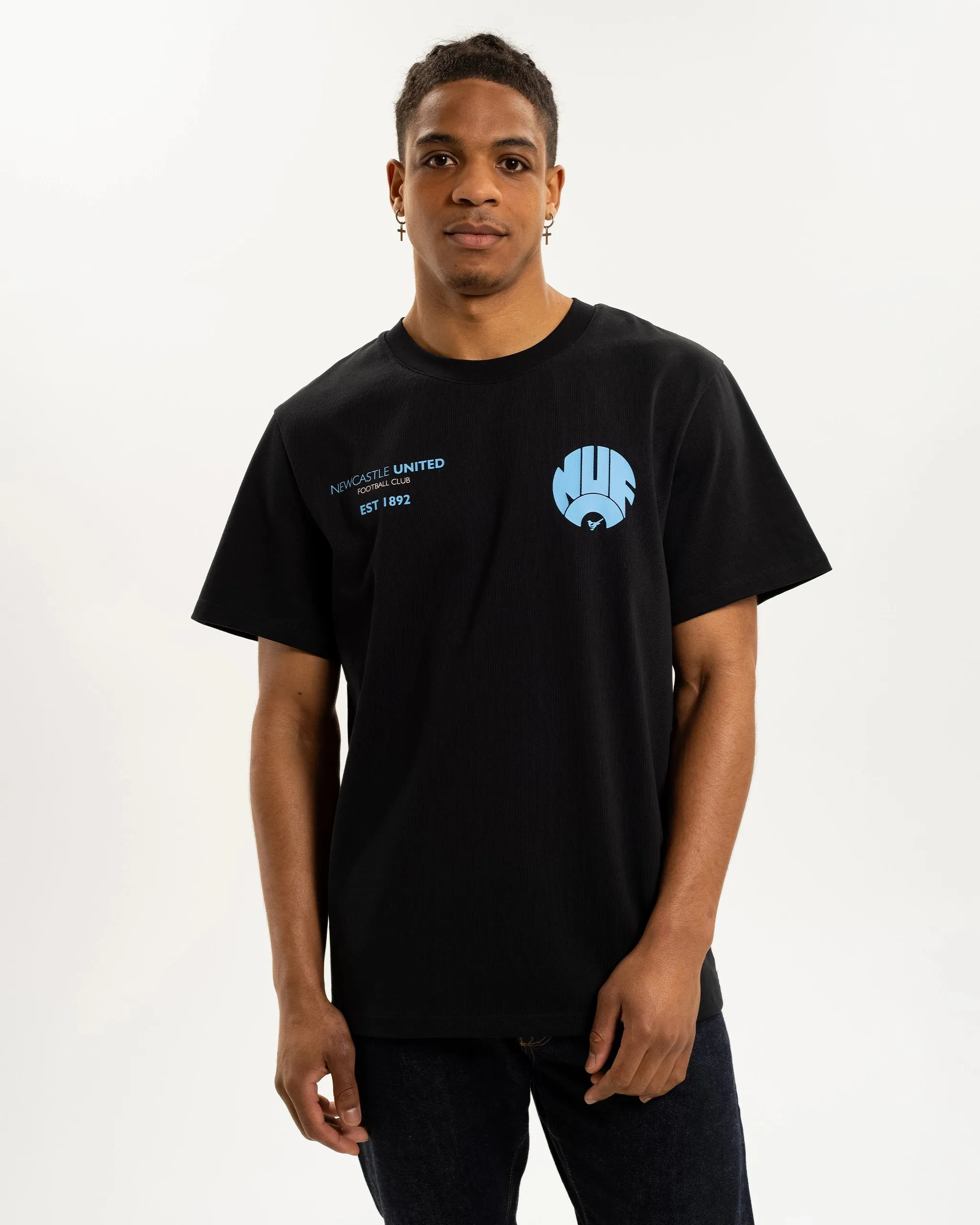 Newcastle United NUFC Retro Crest Black T-Shirt sold by Newcastle United product image thumbnail 2