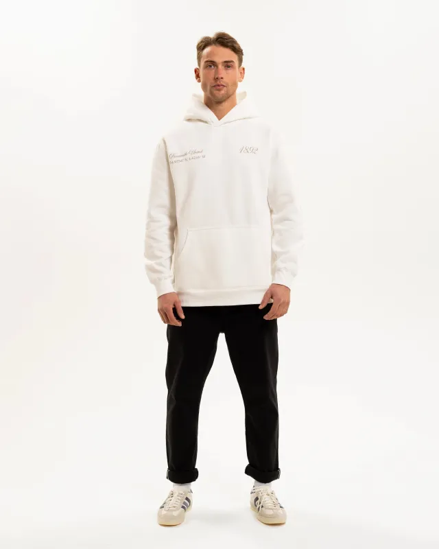 Newcastle United NUFC Retro Crest White Hoodie sold by Newcastle United