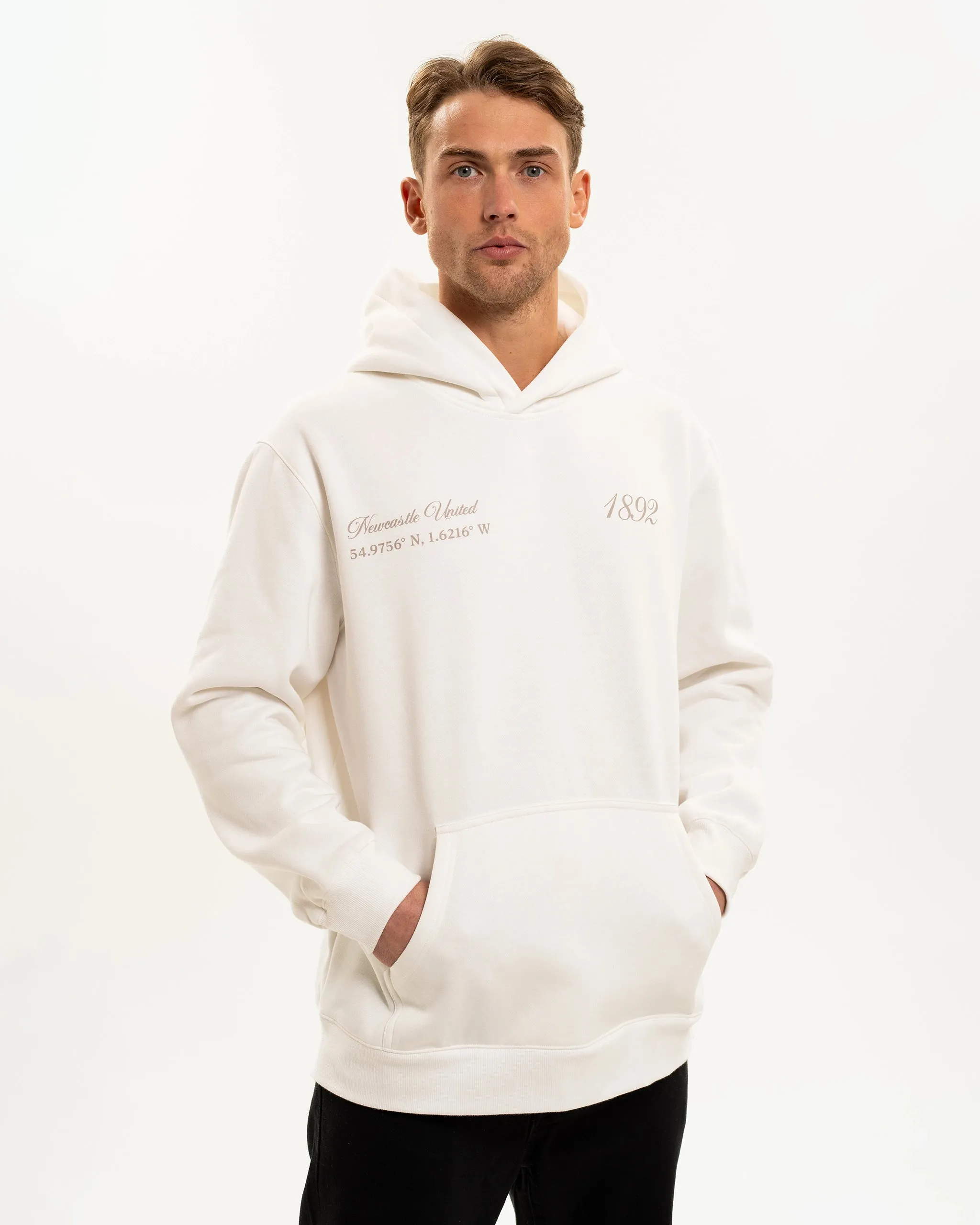 Newcastle United NUFC Retro Crest White Hoodie sold by Newcastle United product image thumbnail 2