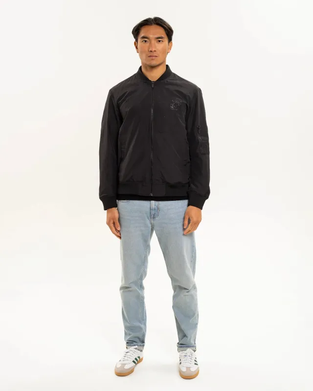 Newcastle United Men's Black Nylon Bomber Jacket made by Newcastle United