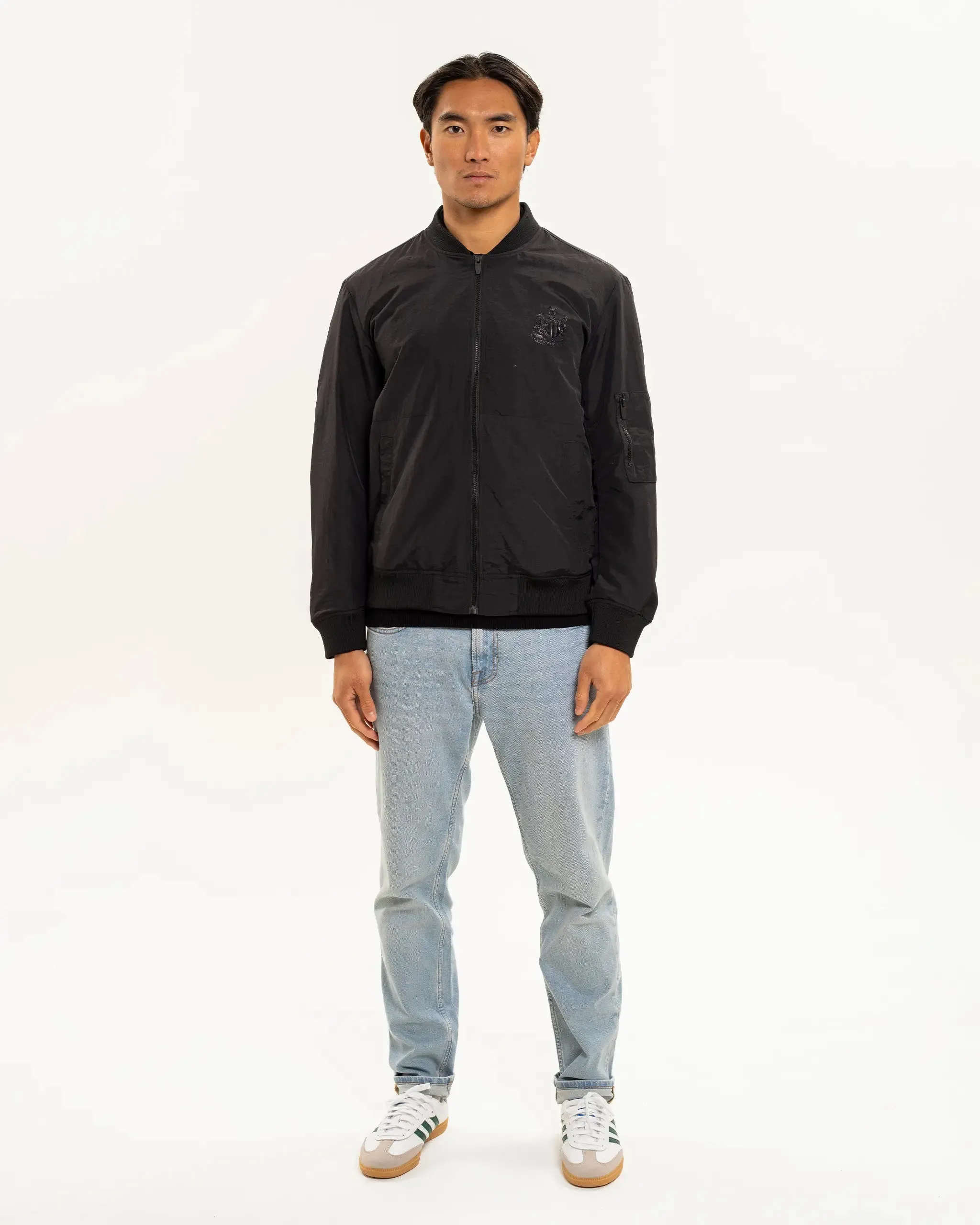 Newcastle United Men's Black Nylon Bomber Jacket sold by Newcastle United