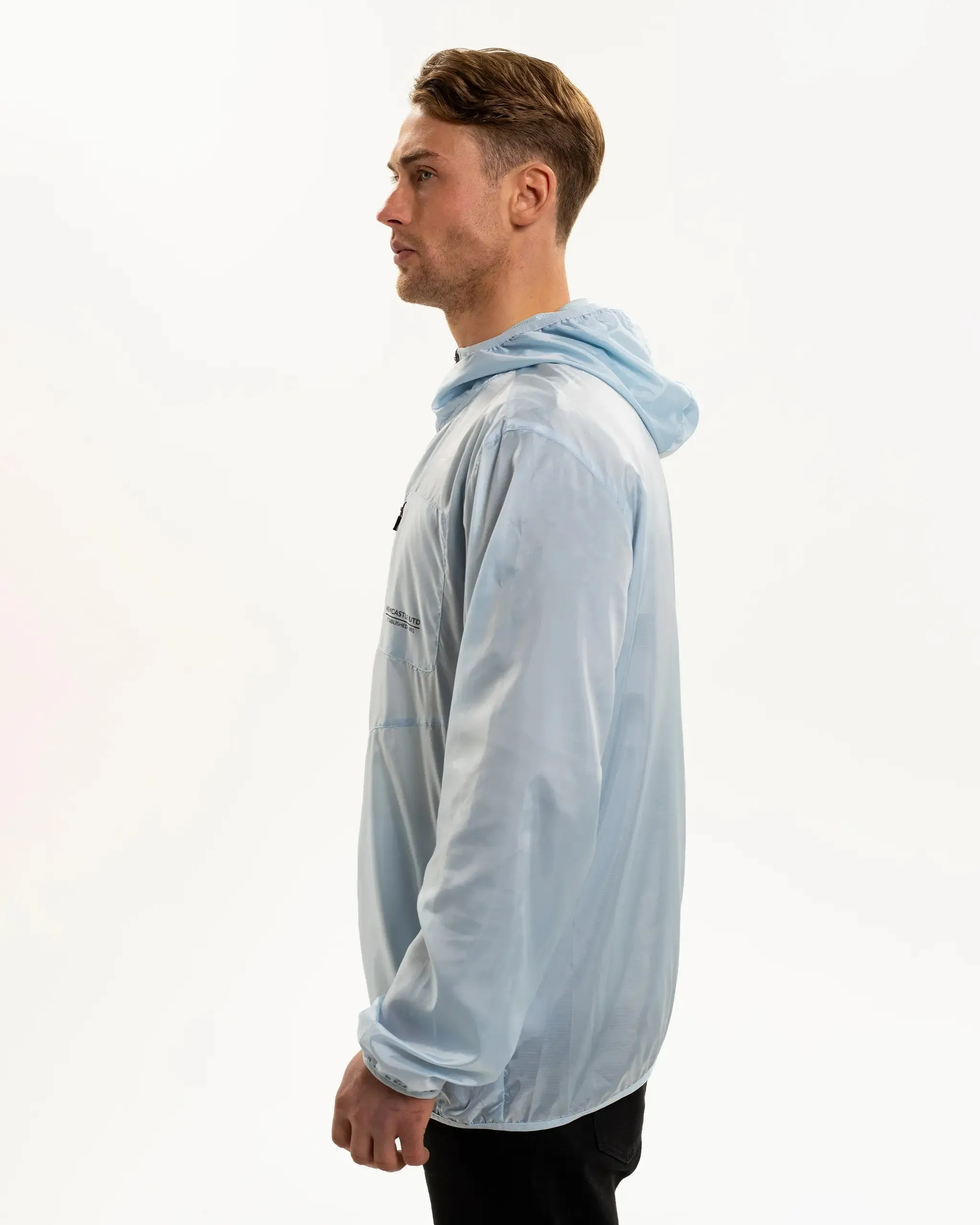 Newcastle United Men's Lightweight Light Blue Hooded Jacket sold by Newcastle United product image thumbnail 5