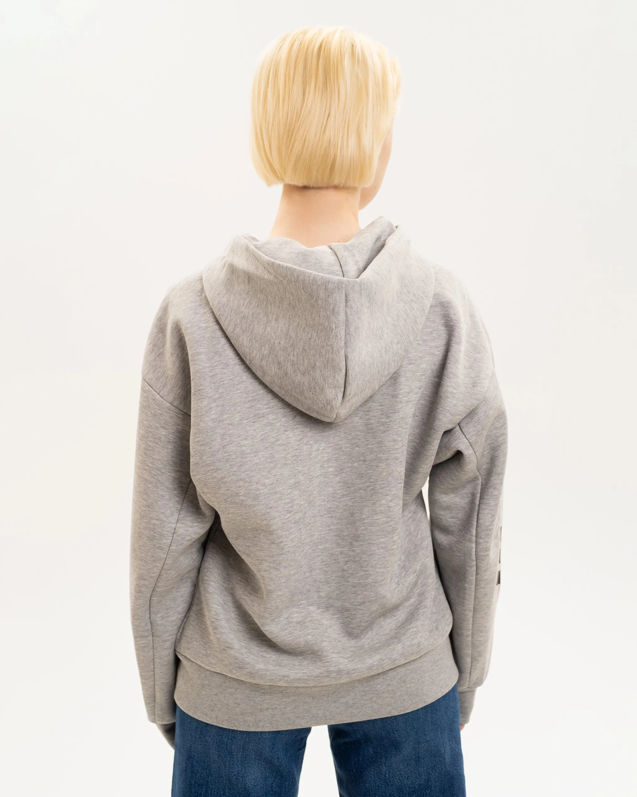 Newcastle United adidas Women's 3-Stripe Grey Full Zip Hoodie sold by Newcastle United product image thumbnail 4