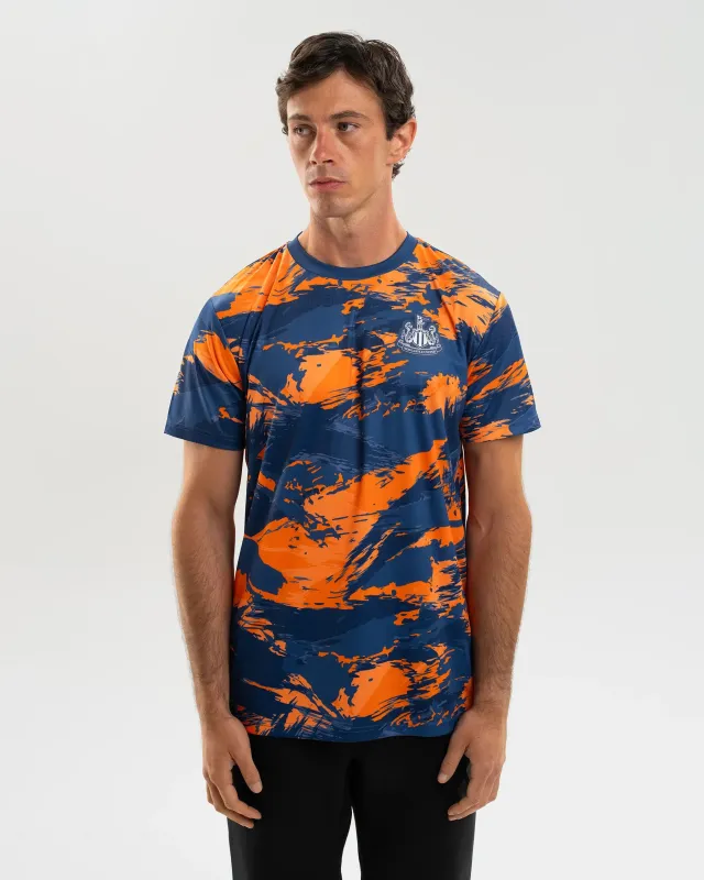 Newcastle United Men's Navy & Orange Camo T-Shirt sold by Newcastle United
