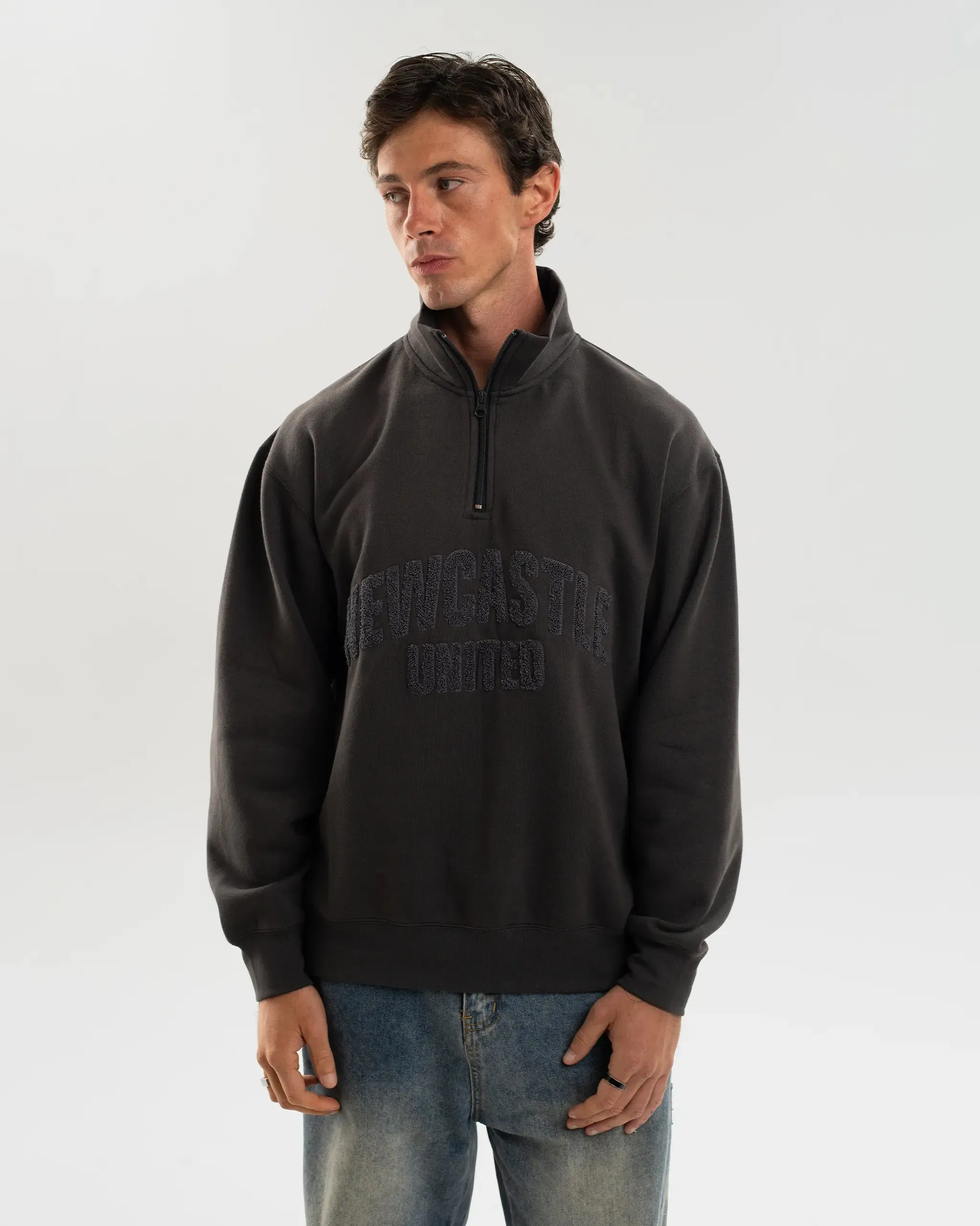 Newcastle United 1/4 Zip Tonal Sweater sold by Newcastle United product image thumbnail 2