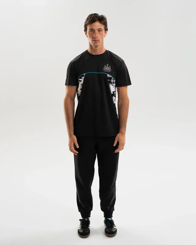Newcastle United Men's Black Panel Camo T-Shirt sold by Newcastle United